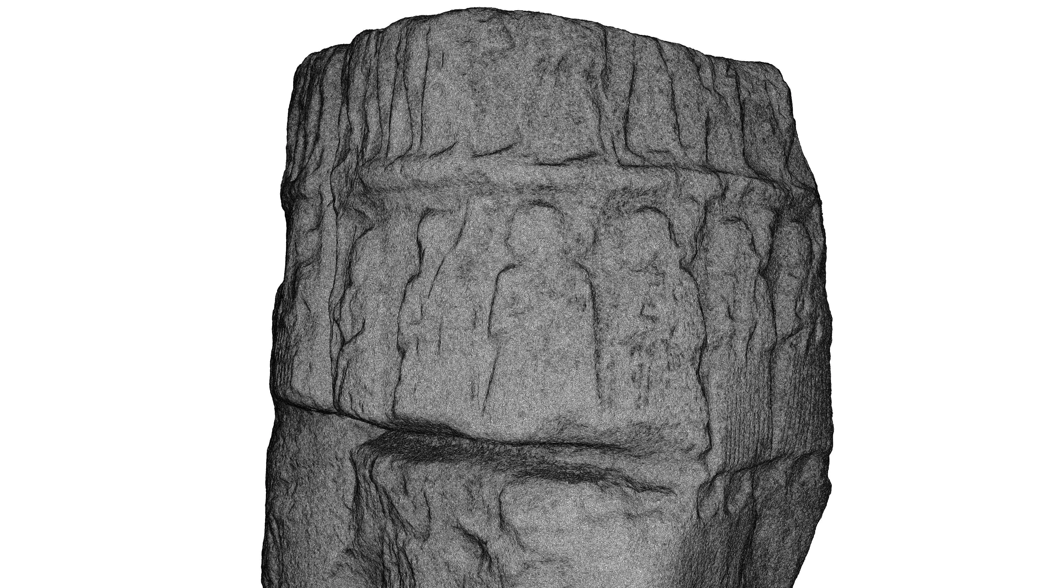 ASSYRIAN - VICTORY STELE OF SARGON KING OF AKKAD Low-poly 3D model_0