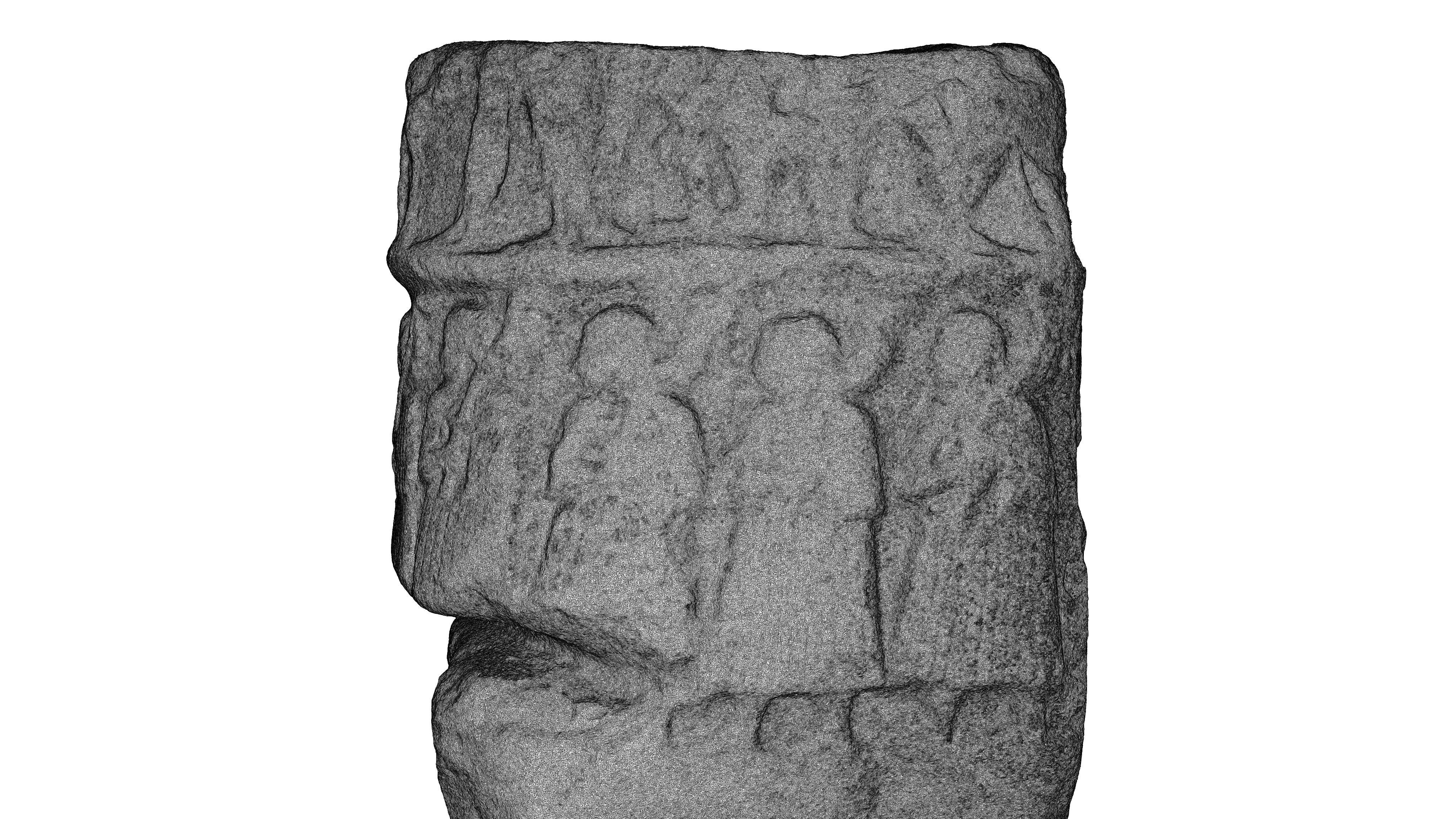 ASSYRIAN - VICTORY STELE OF SARGON KING OF AKKAD Low-poly 3D model_13