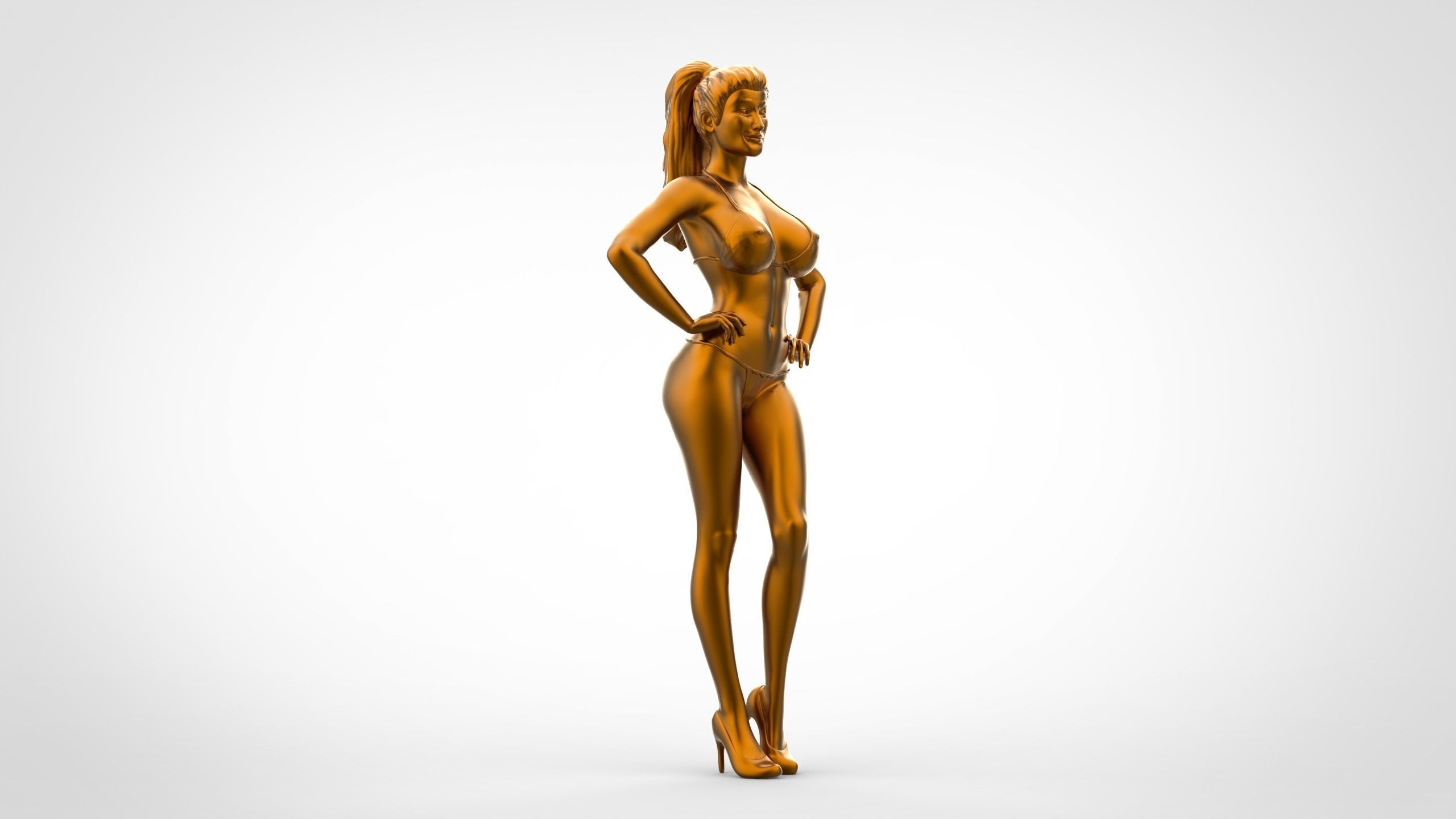 C2 10 figures attractive woman 3D Model Collection_59