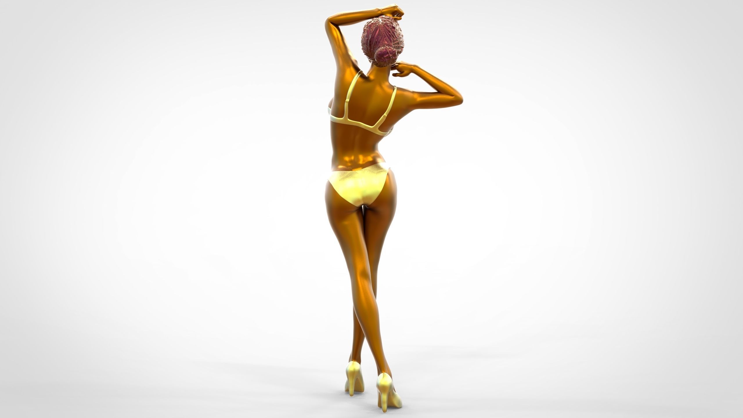 C2 10 figures attractive woman 3D Model Collection_30