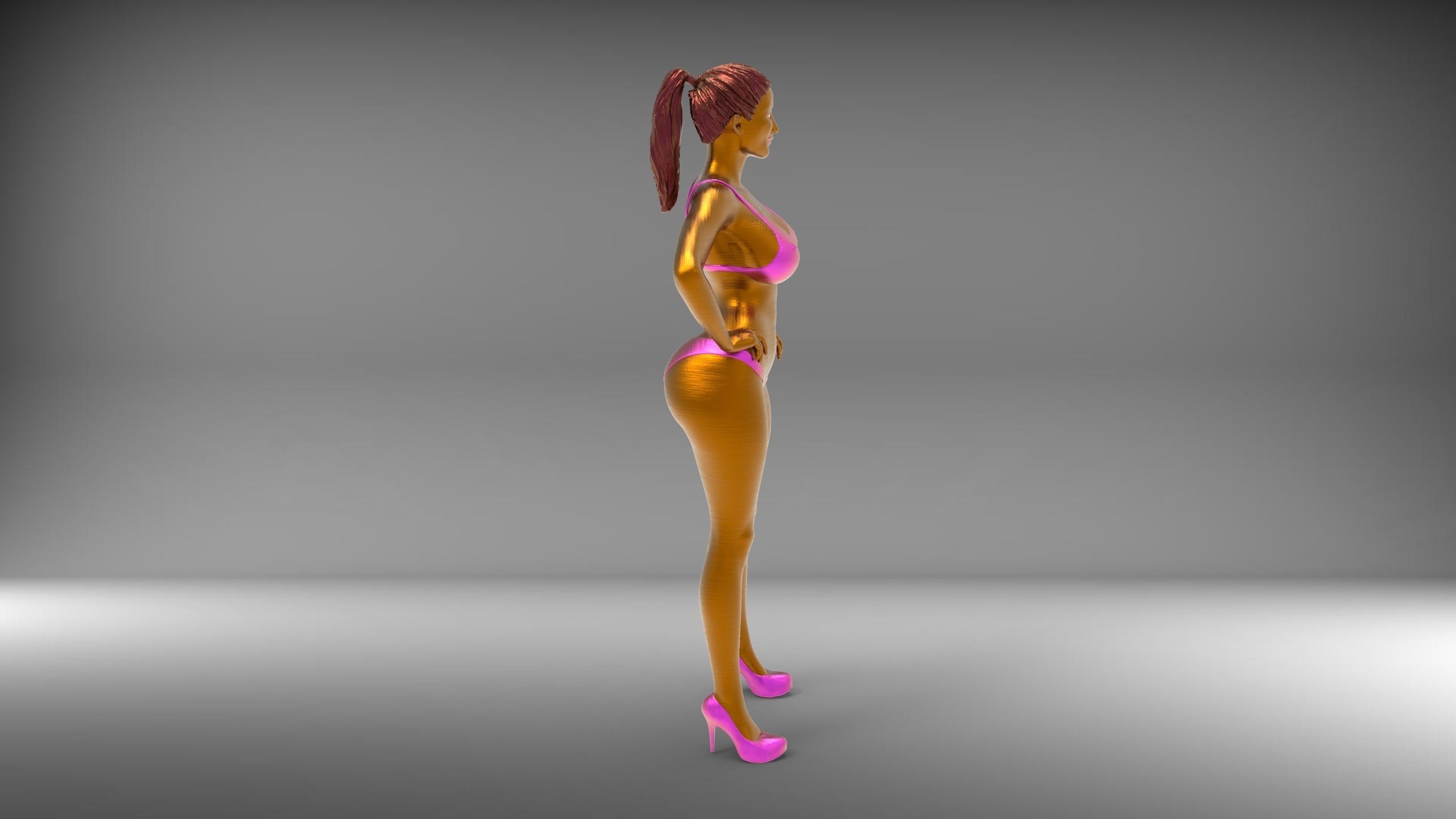 C2 10 figures attractive woman 3D Model Collection_37