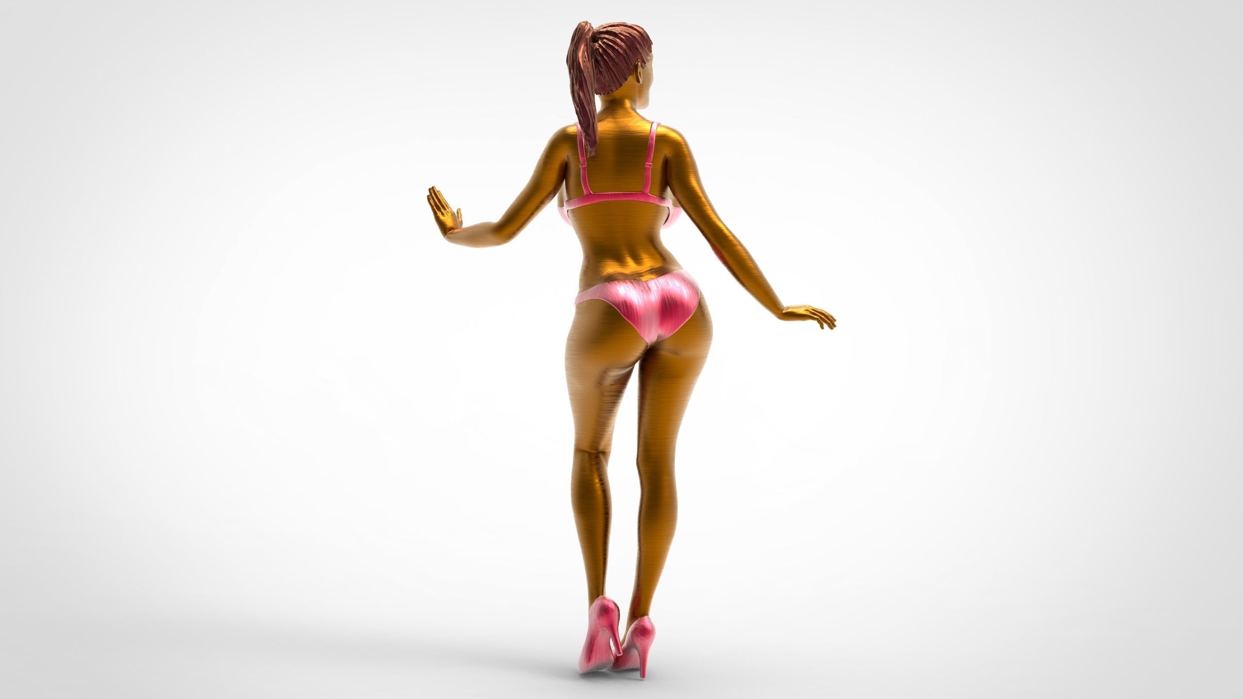 C2 10 figures attractive woman 3D Model Collection_32