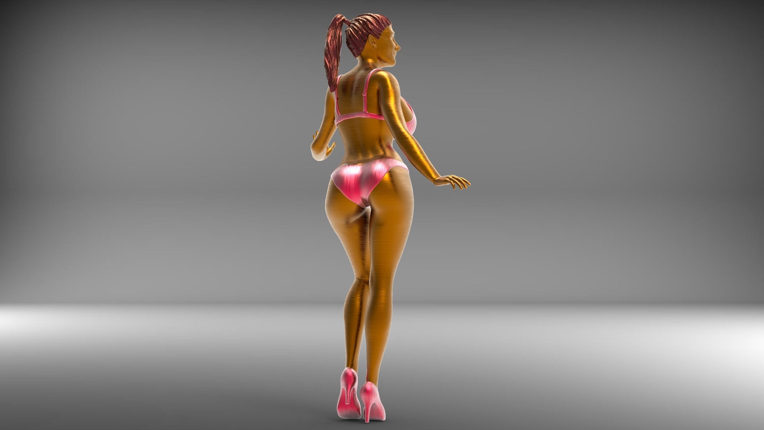C2 10 figures attractive woman 3D Model Collection_34