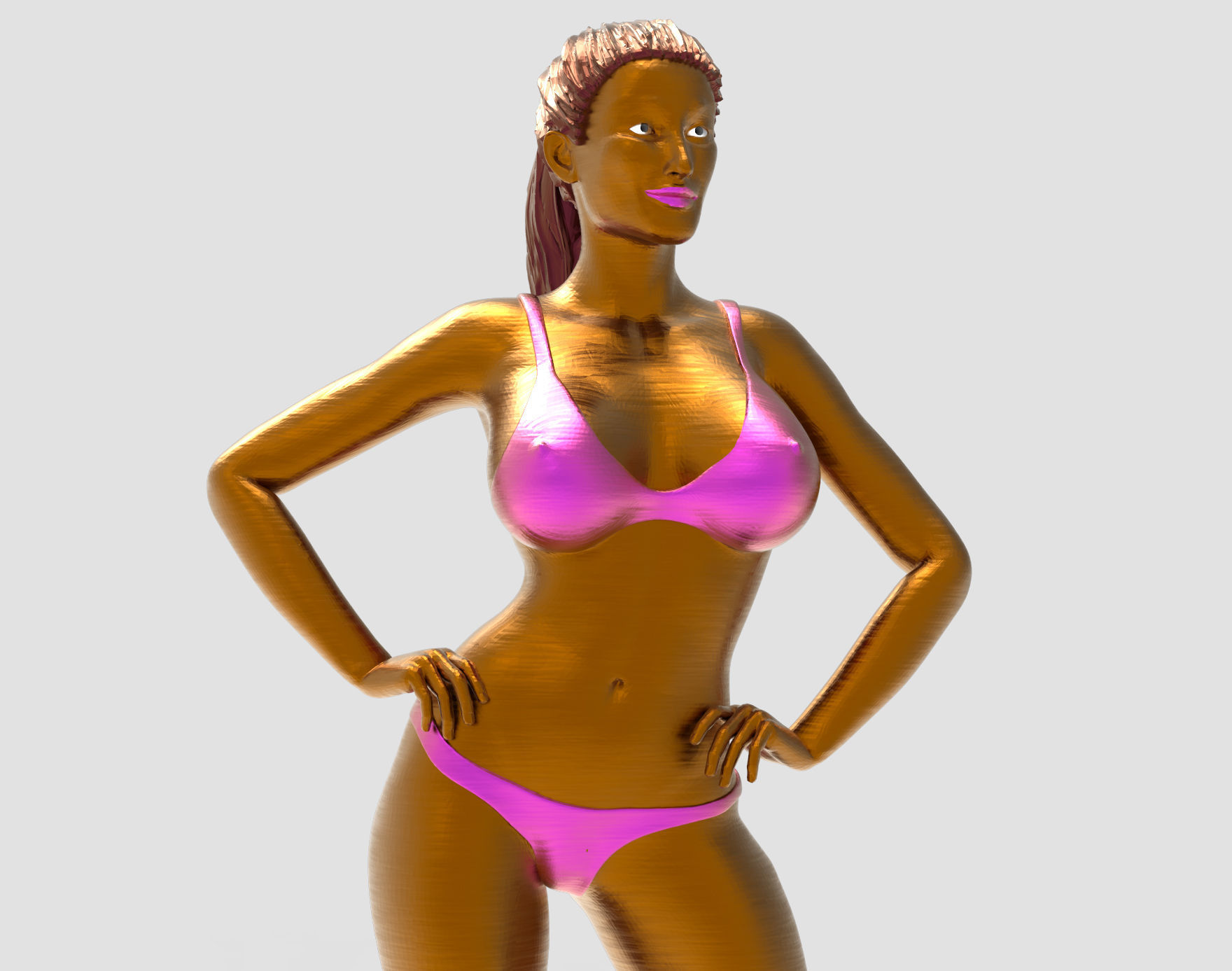 C2 10 figures attractive woman 3D Model Collection_69