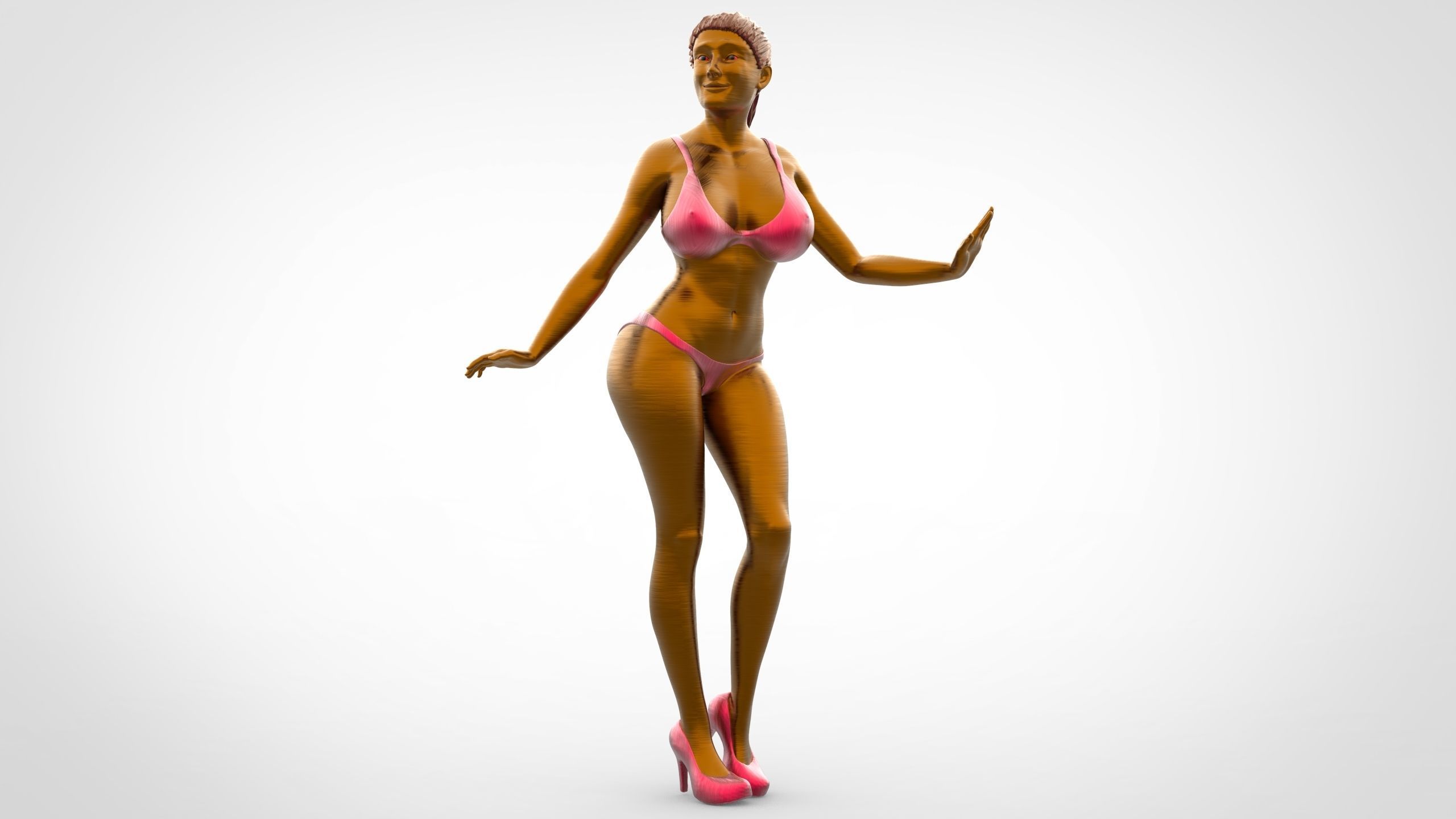 C2 10 figures attractive woman 3D Model Collection_73