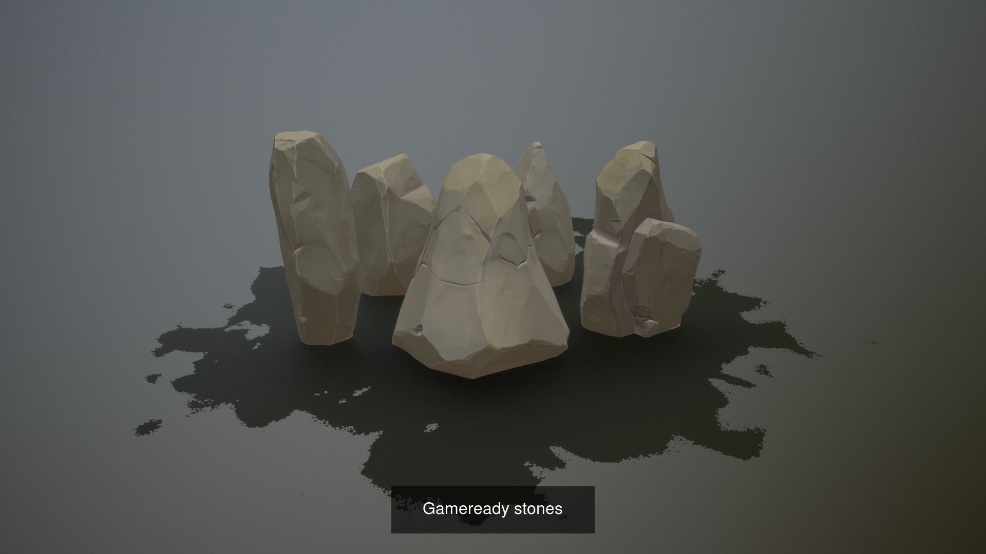 Game-ready stylized rocks and swamp 3D Model Collection_6