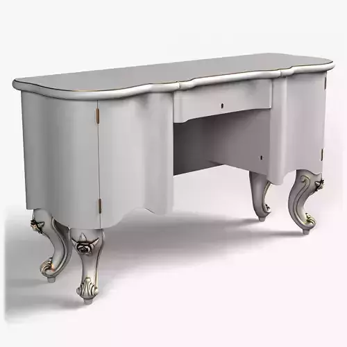 Table0002 ornate desk with gold legs
