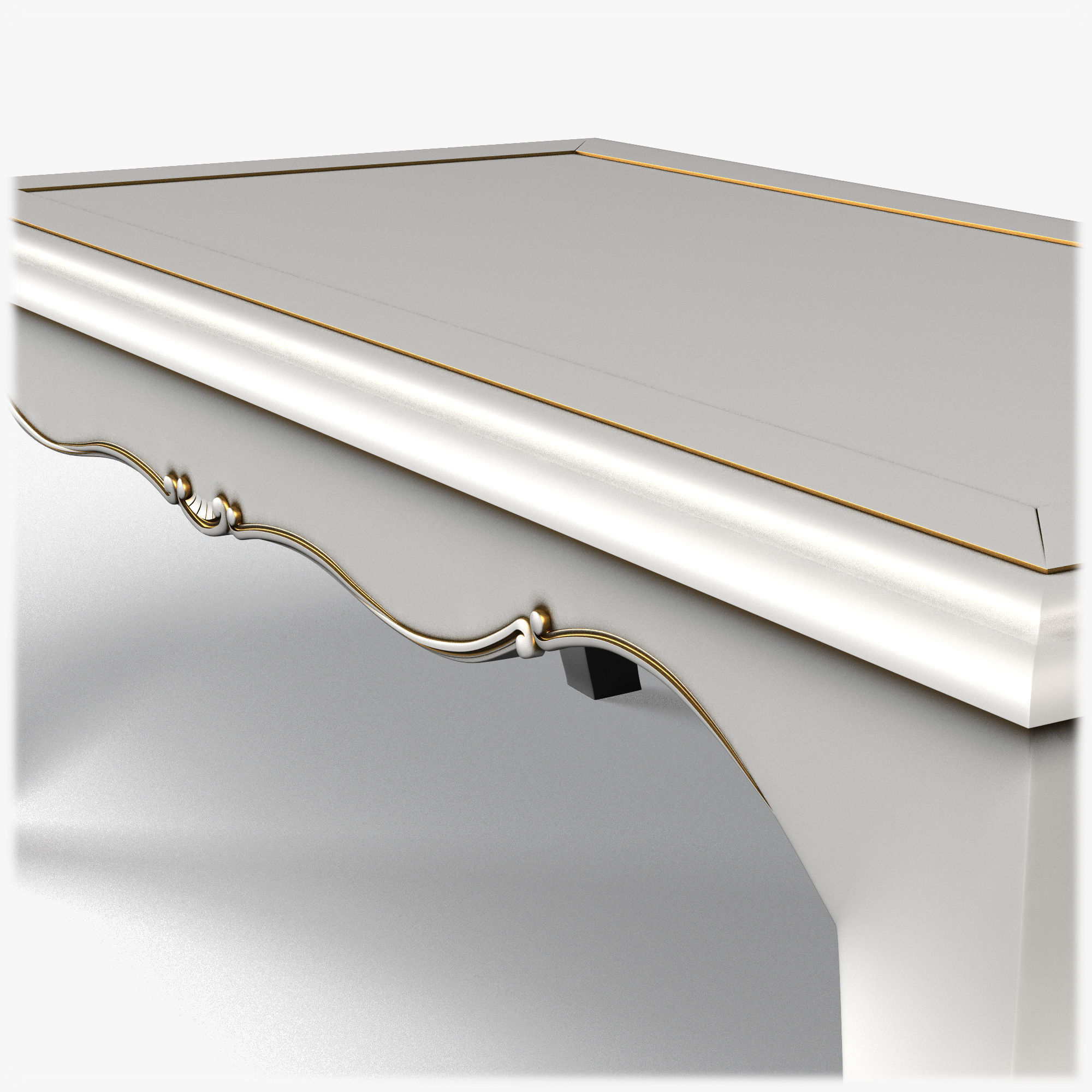 Table0003 cabinet with wooden frame 3D model_5