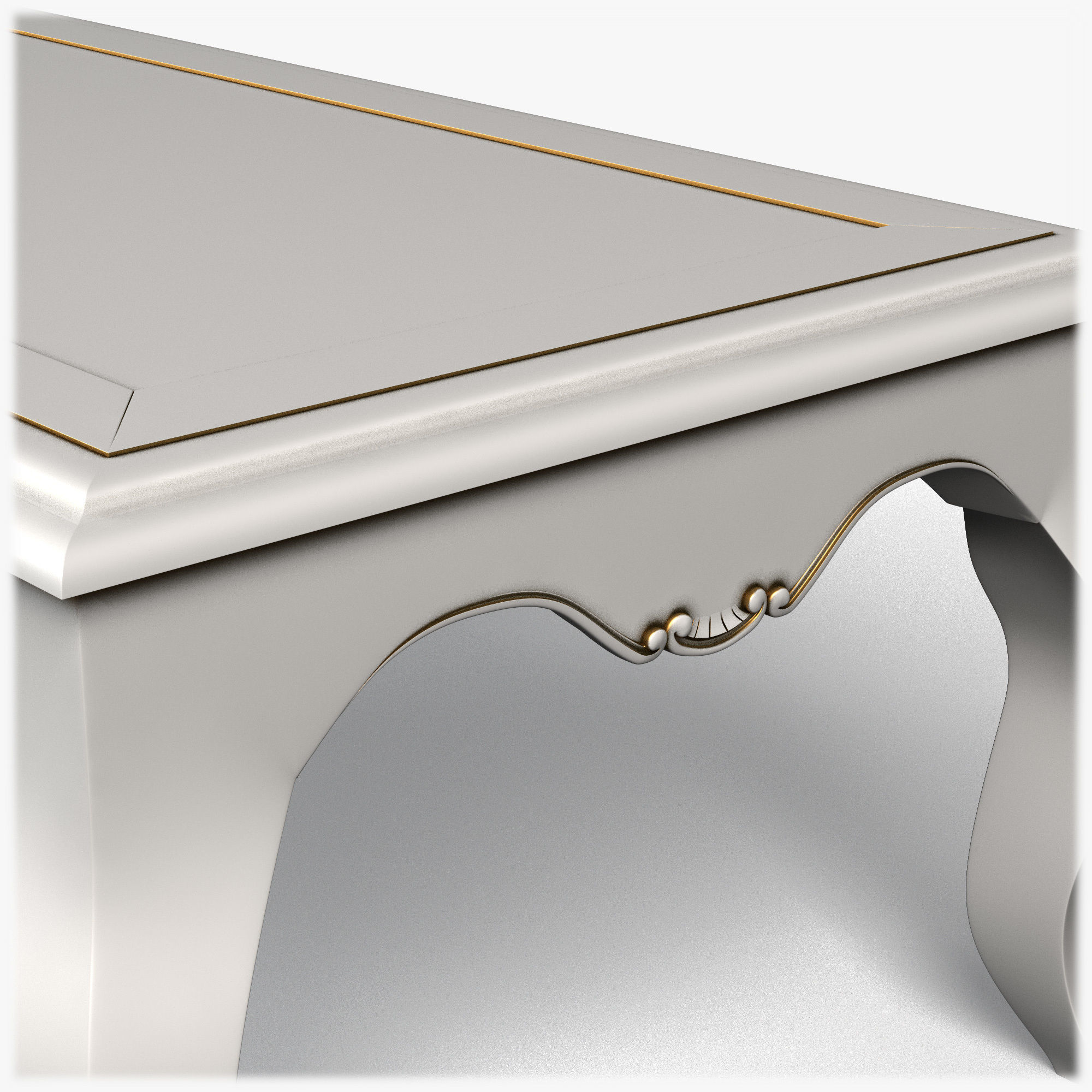 Table0003 cabinet with wooden frame 3D model_4