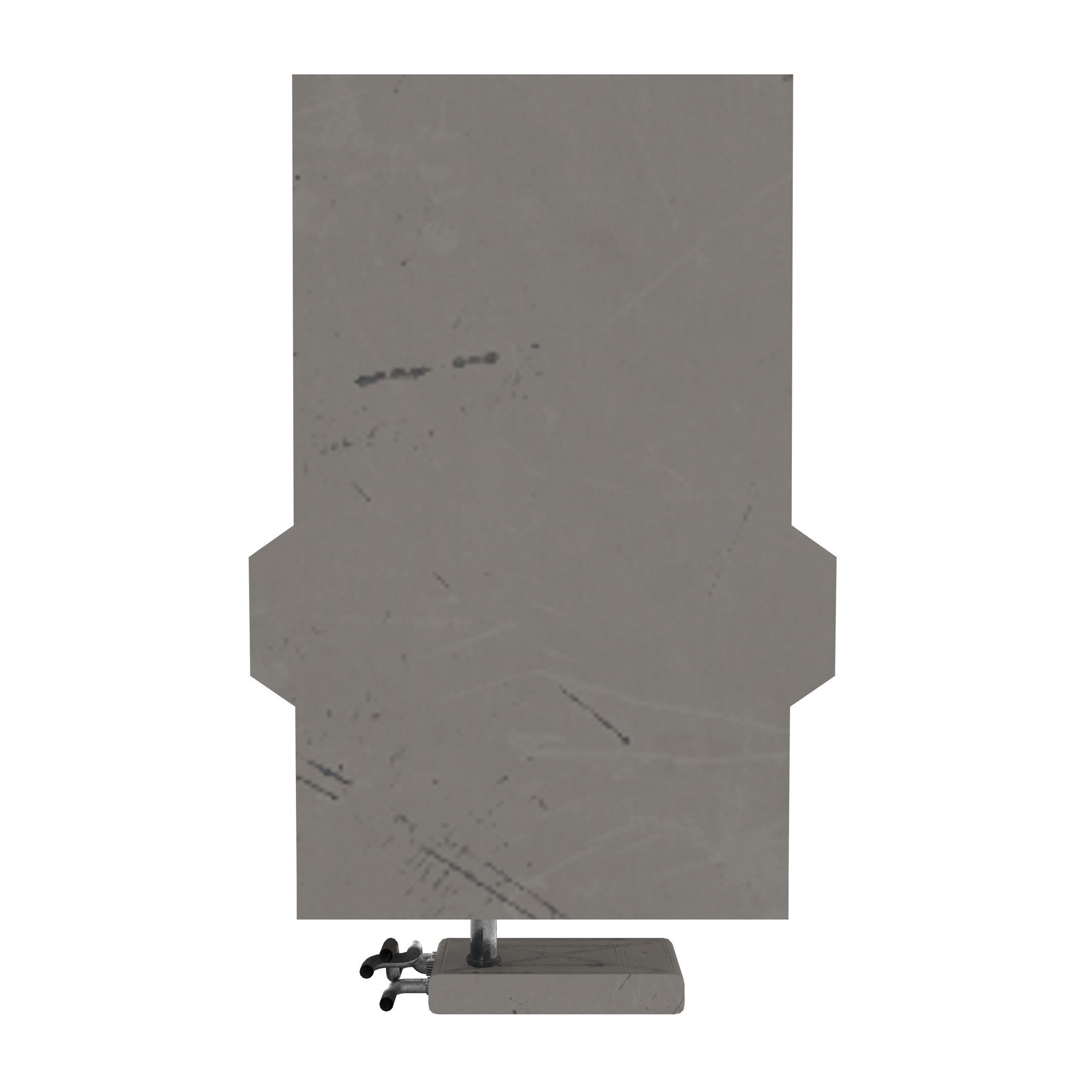 Elevator table with two chairs Low-poly 3D model_7