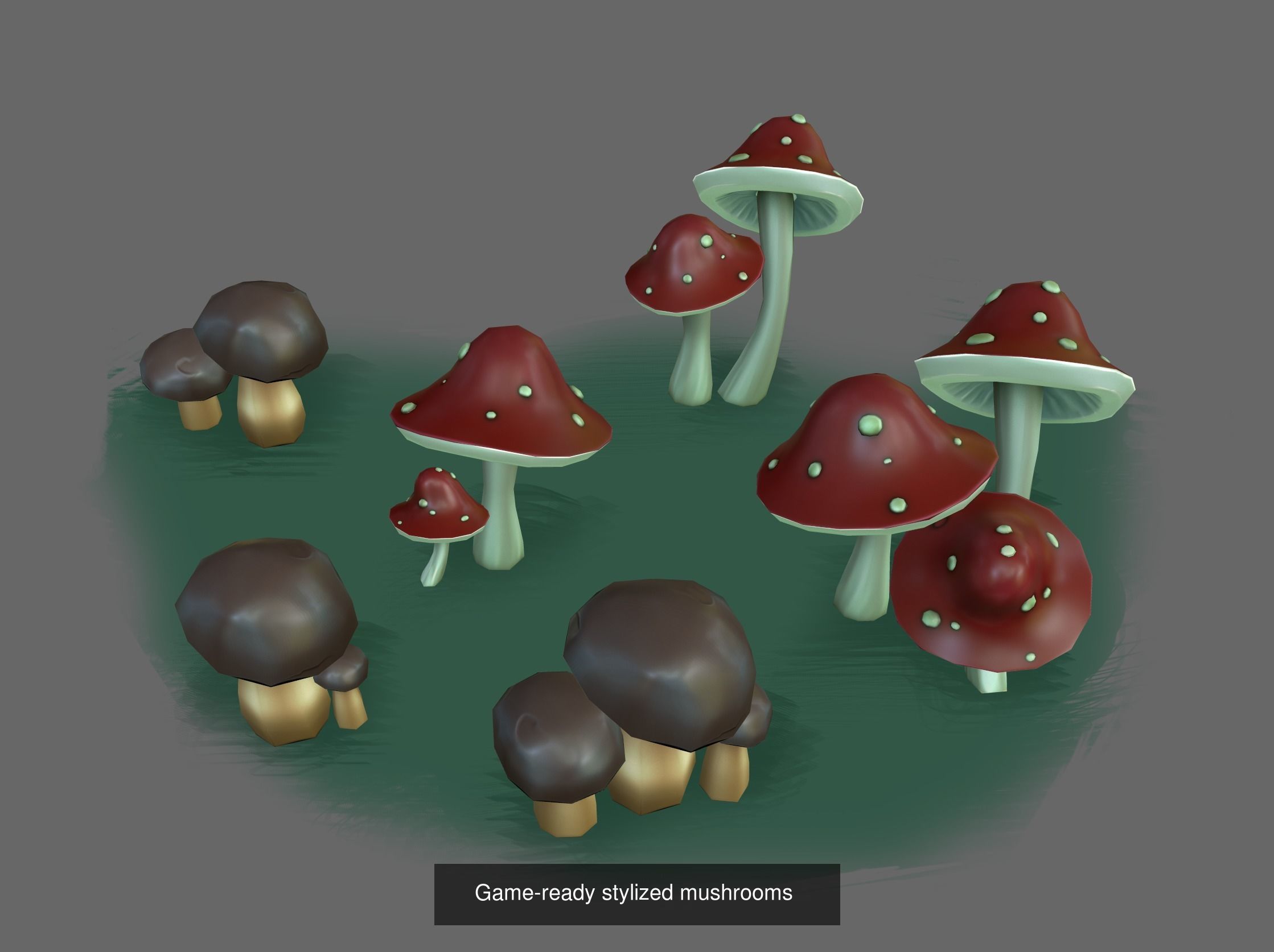 Game-ready stylized  swamp props 3D Model Collection_5
