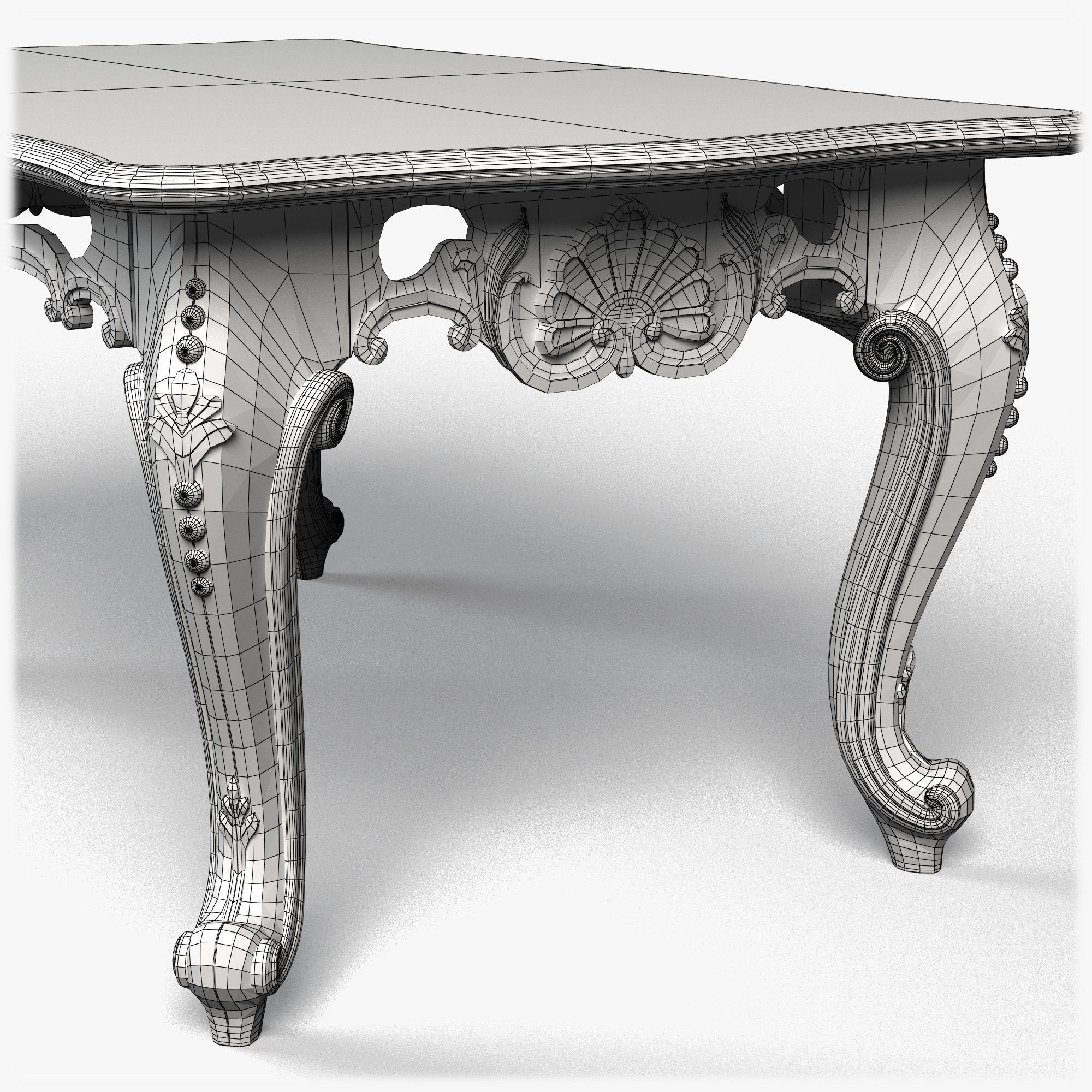 Table0006 ornate coffee table 3D model_16