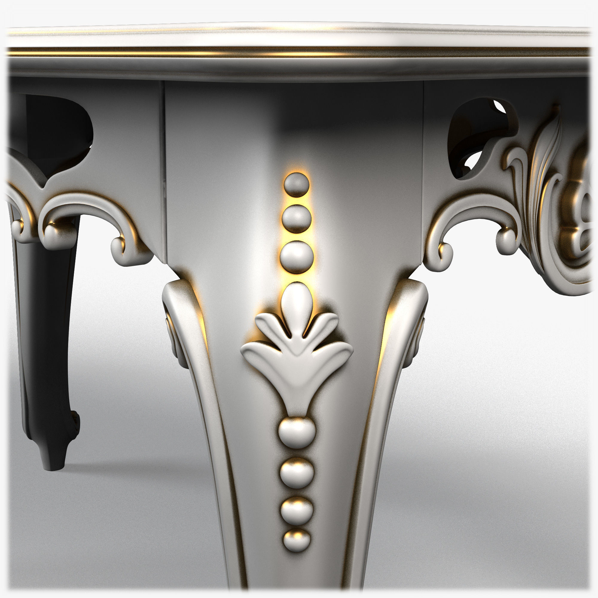 Table0006 ornate coffee table 3D model_6
