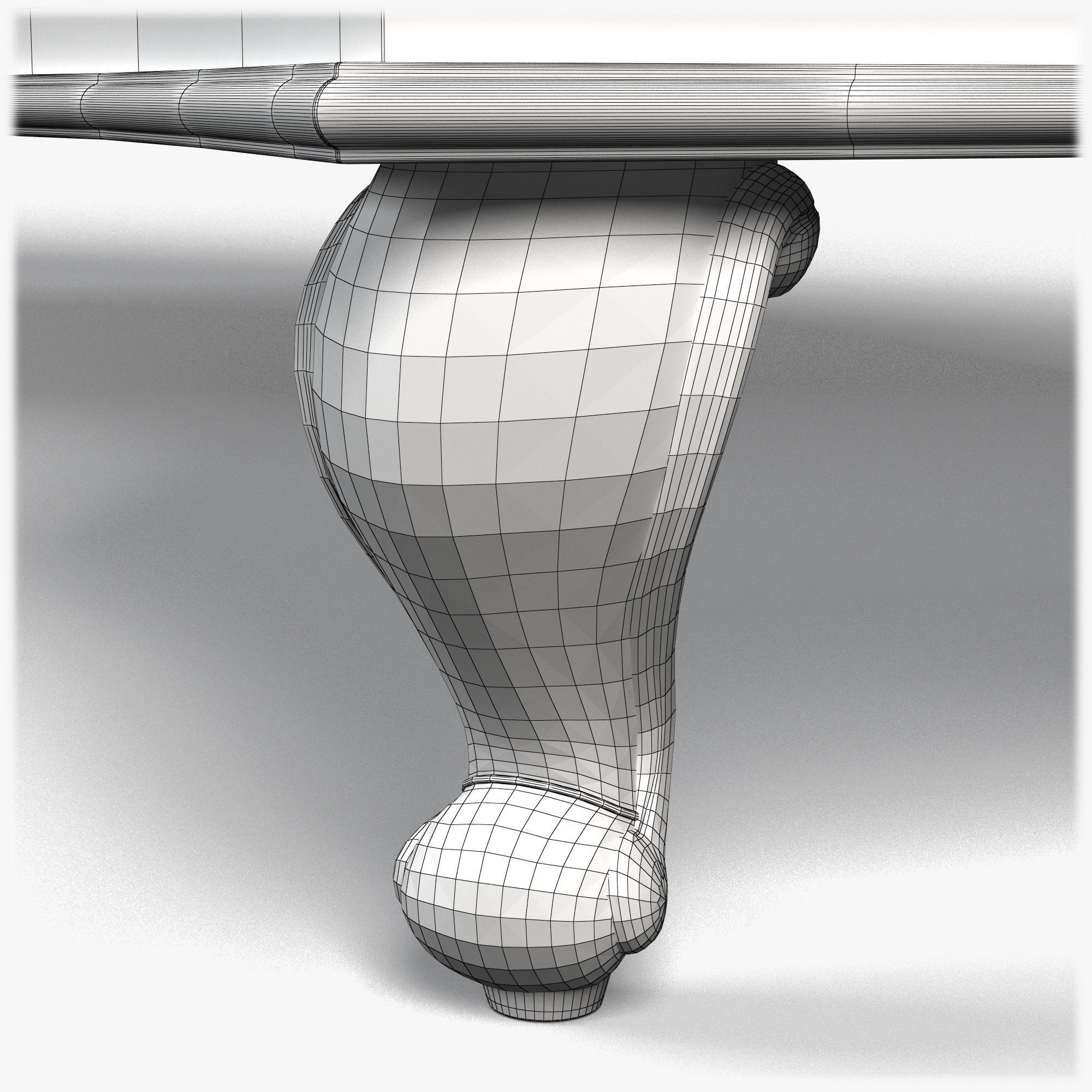 Table0014 desk with drawers and oval shape 3D model_19