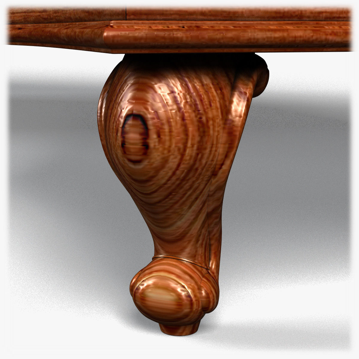 Table0014 desk with drawers and oval shape 3D model_15