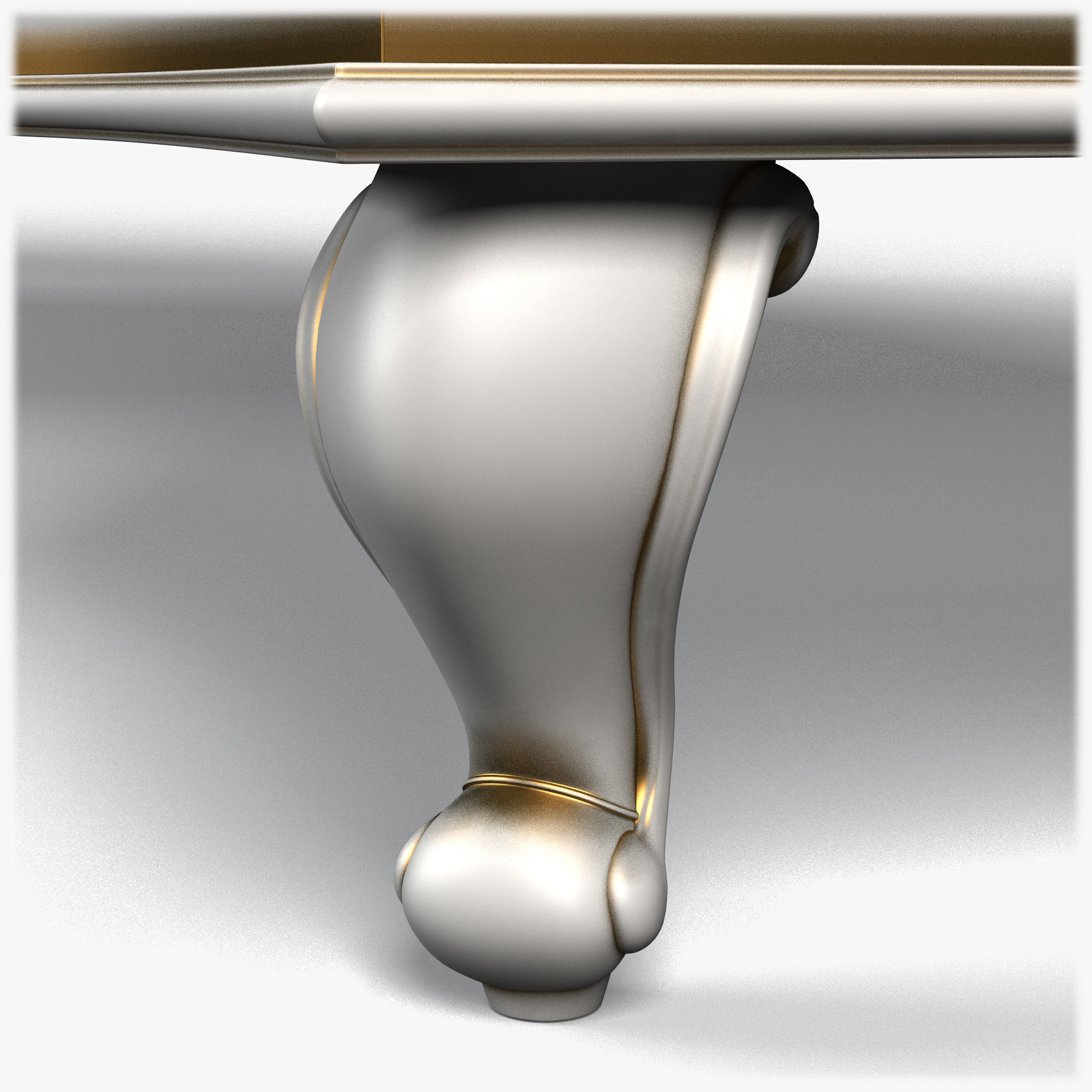 Table0014 desk with drawers and oval shape 3D model_7