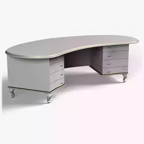 Table0014 desk with drawers and oval shape