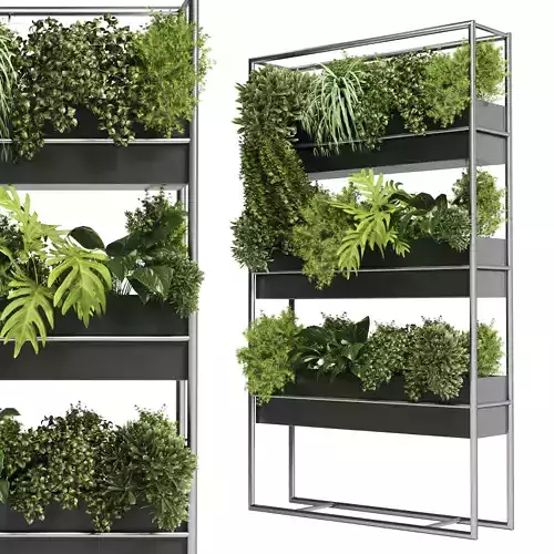 Indoor plant-plant stand metal vase 02