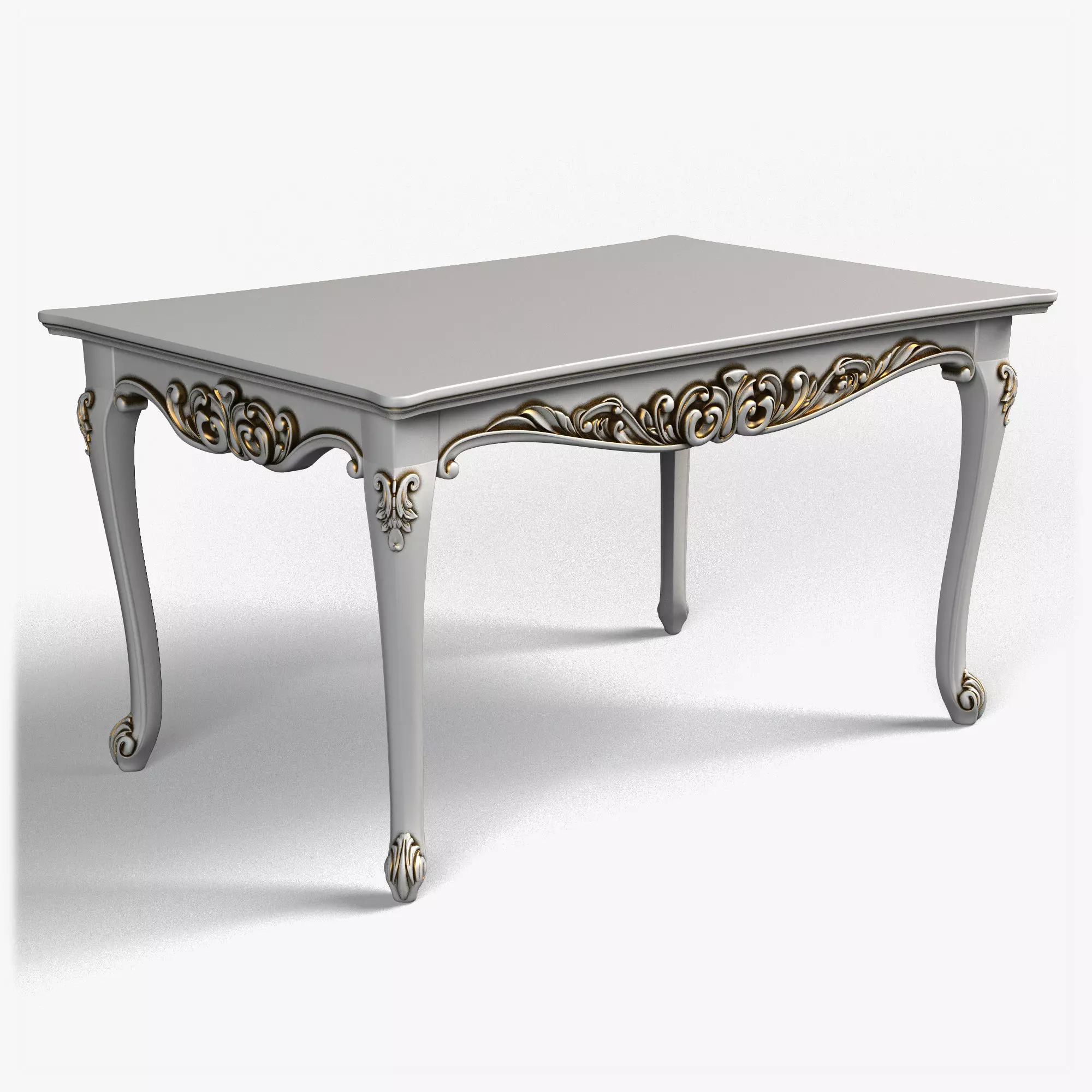 Table0015 ornate dining table 3D model_0
