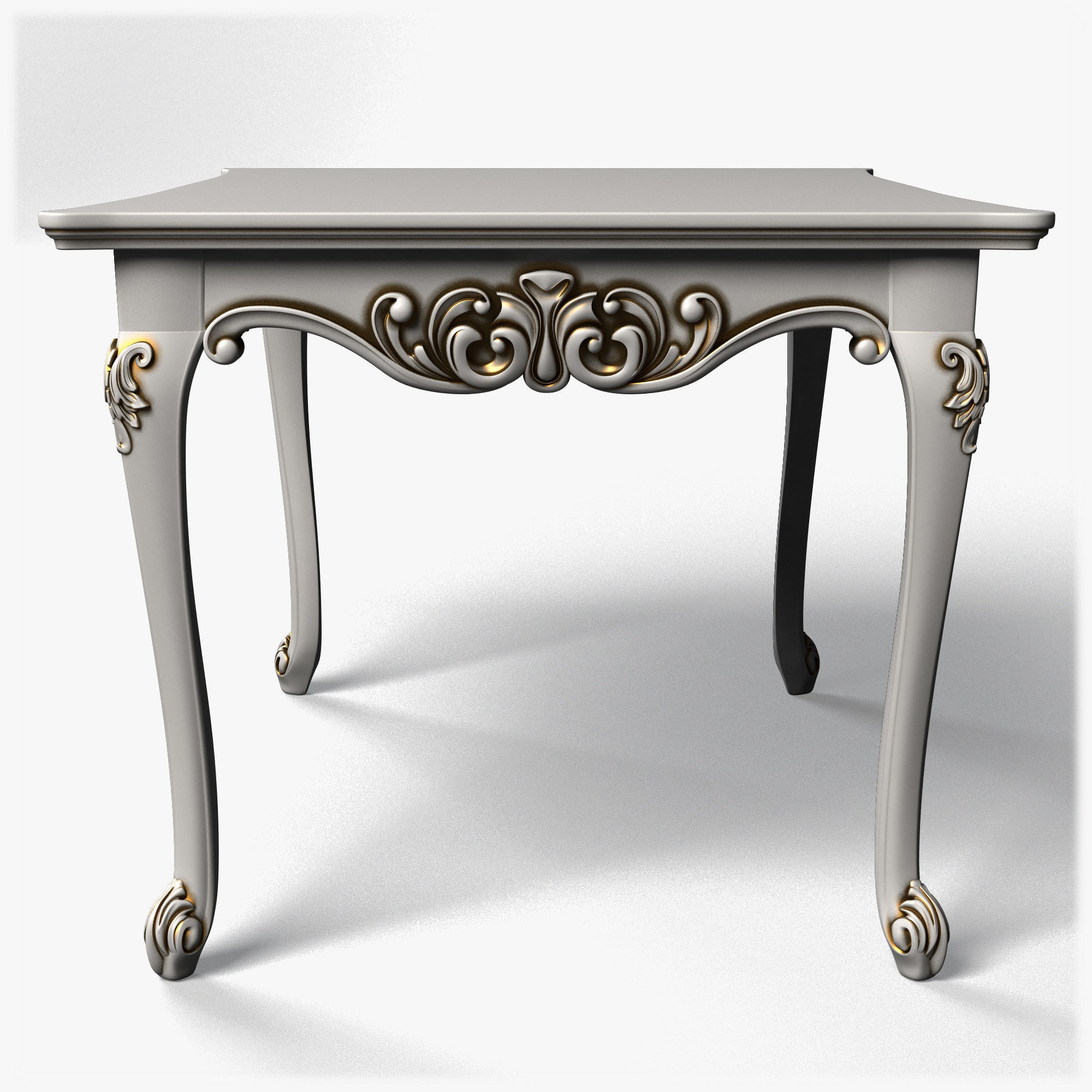 Table0015 ornate dining table 3D model_3