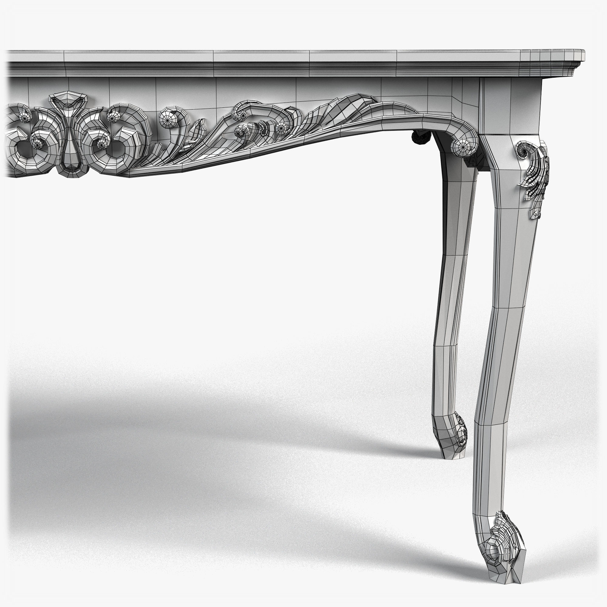Table0015 ornate dining table 3D model_17