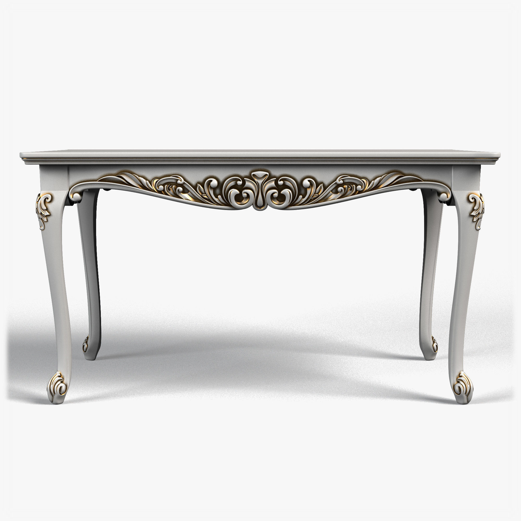 Table0015 ornate dining table 3D model_2