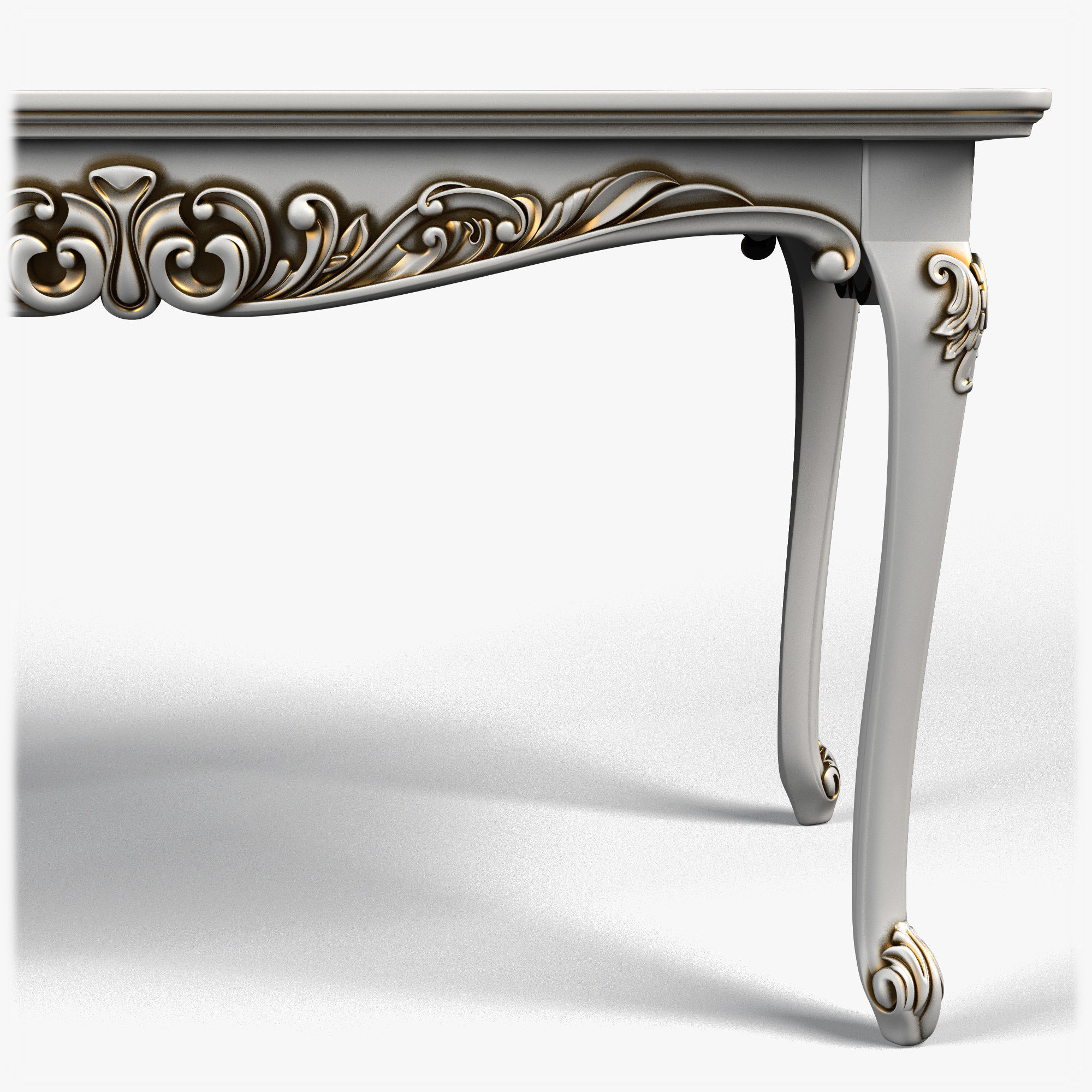 Table0015 ornate dining table 3D model_5