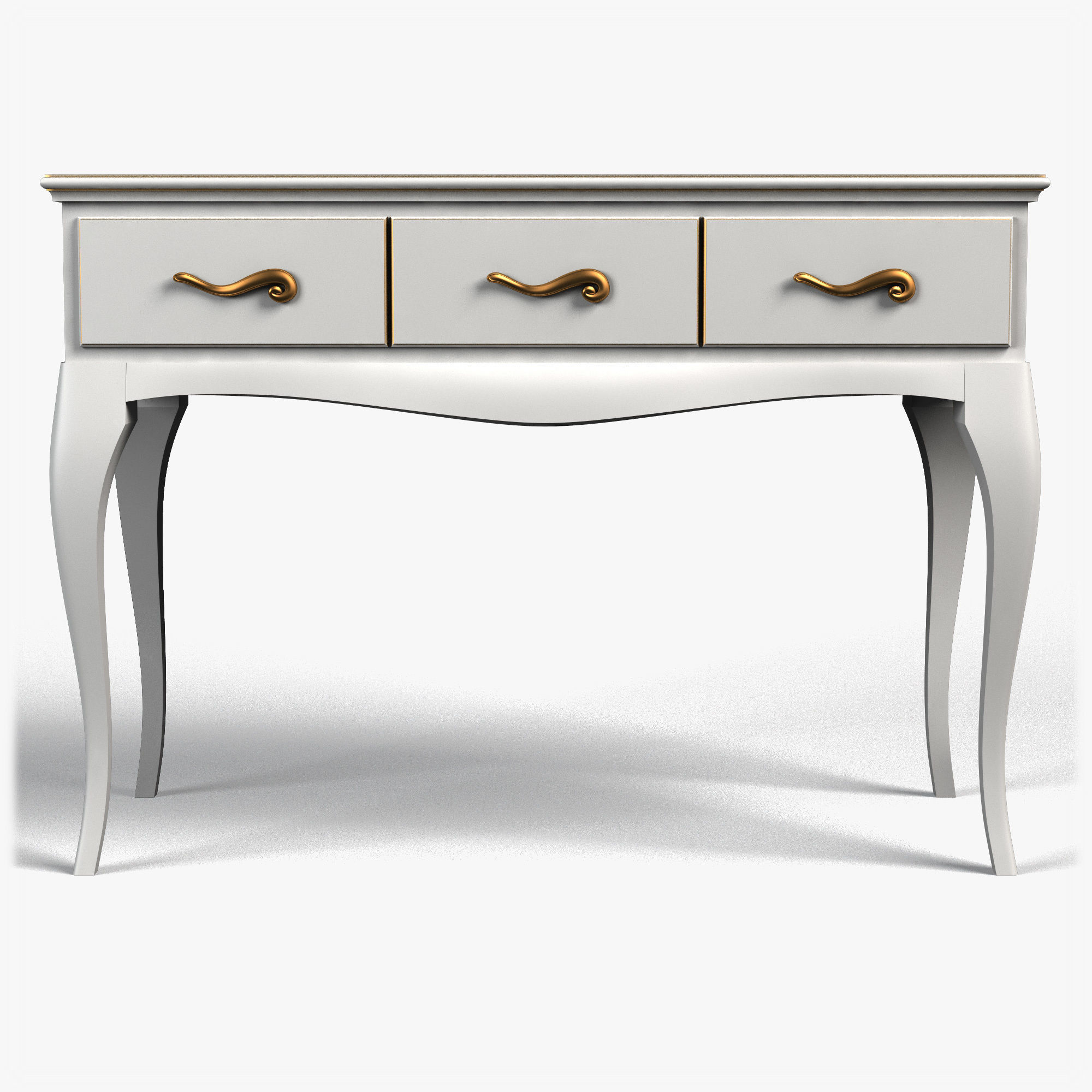 Table0016 console table with drawers 3D model_2