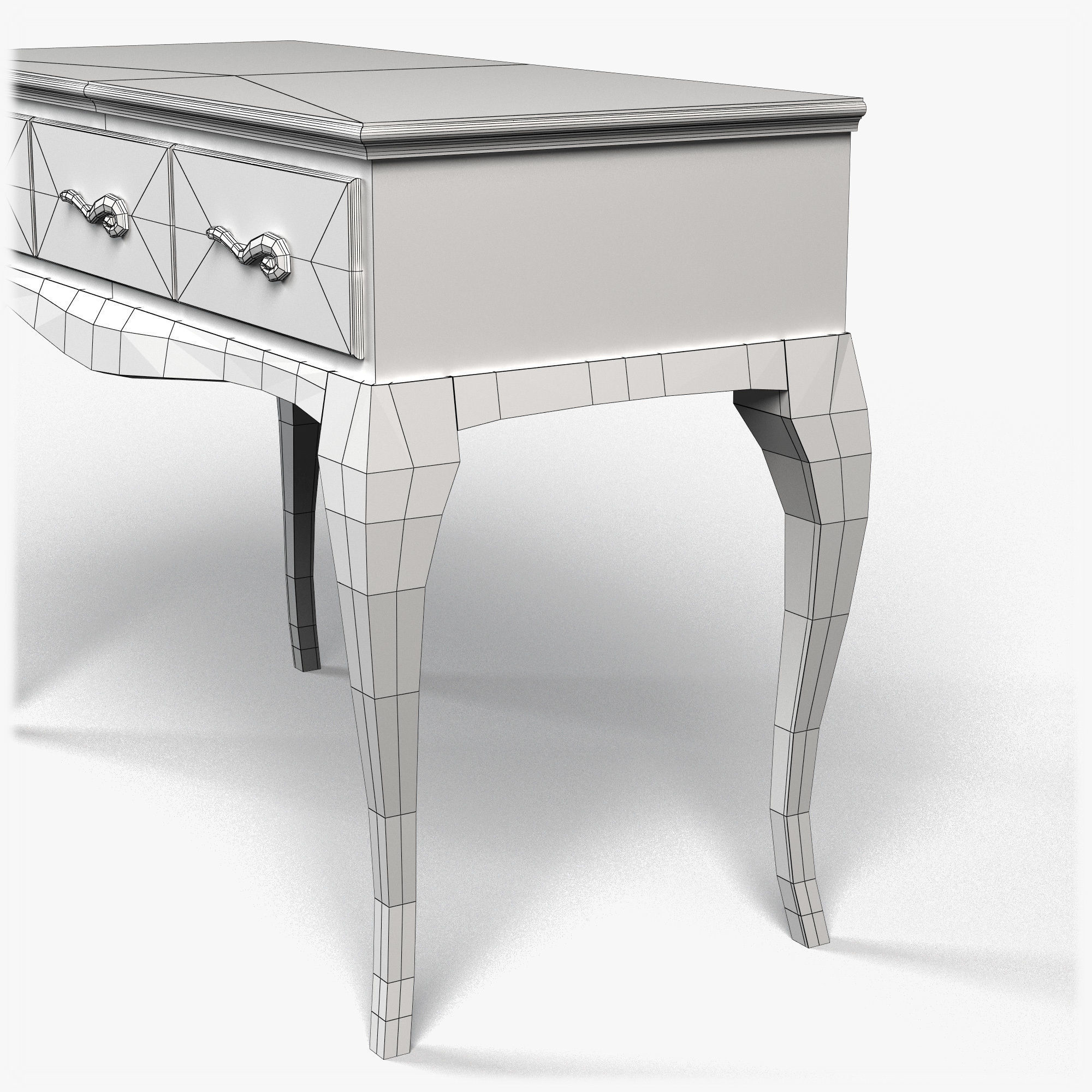 Table0016 console table with drawers 3D model_16