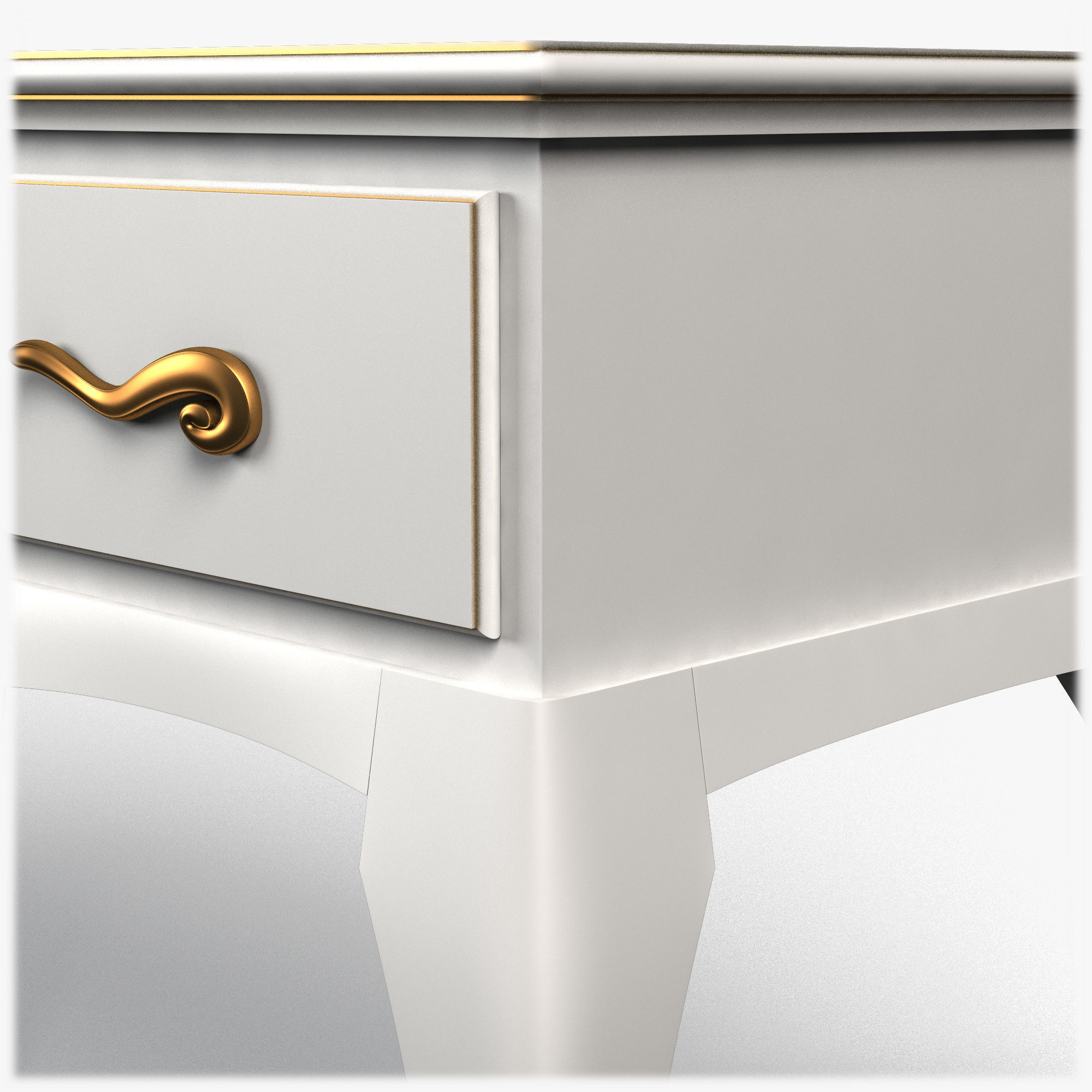 Table0016 console table with drawers 3D model_6