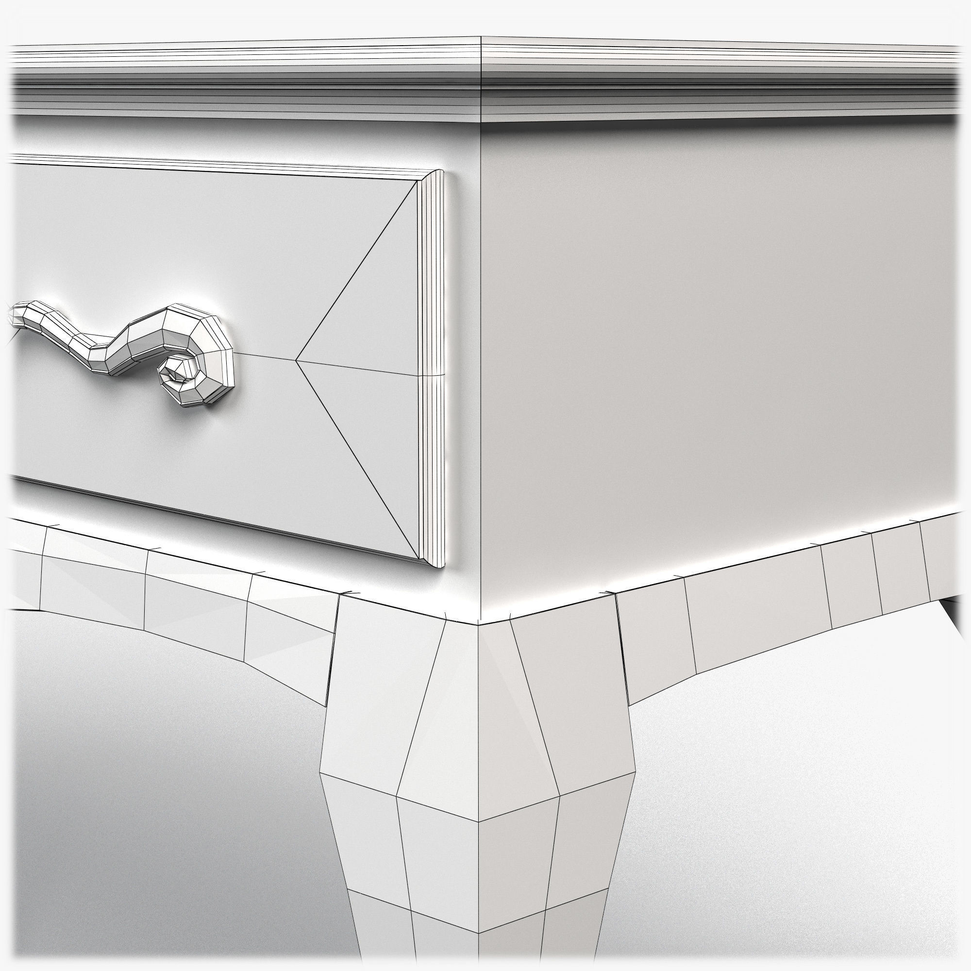 Table0016 console table with drawers 3D model_18