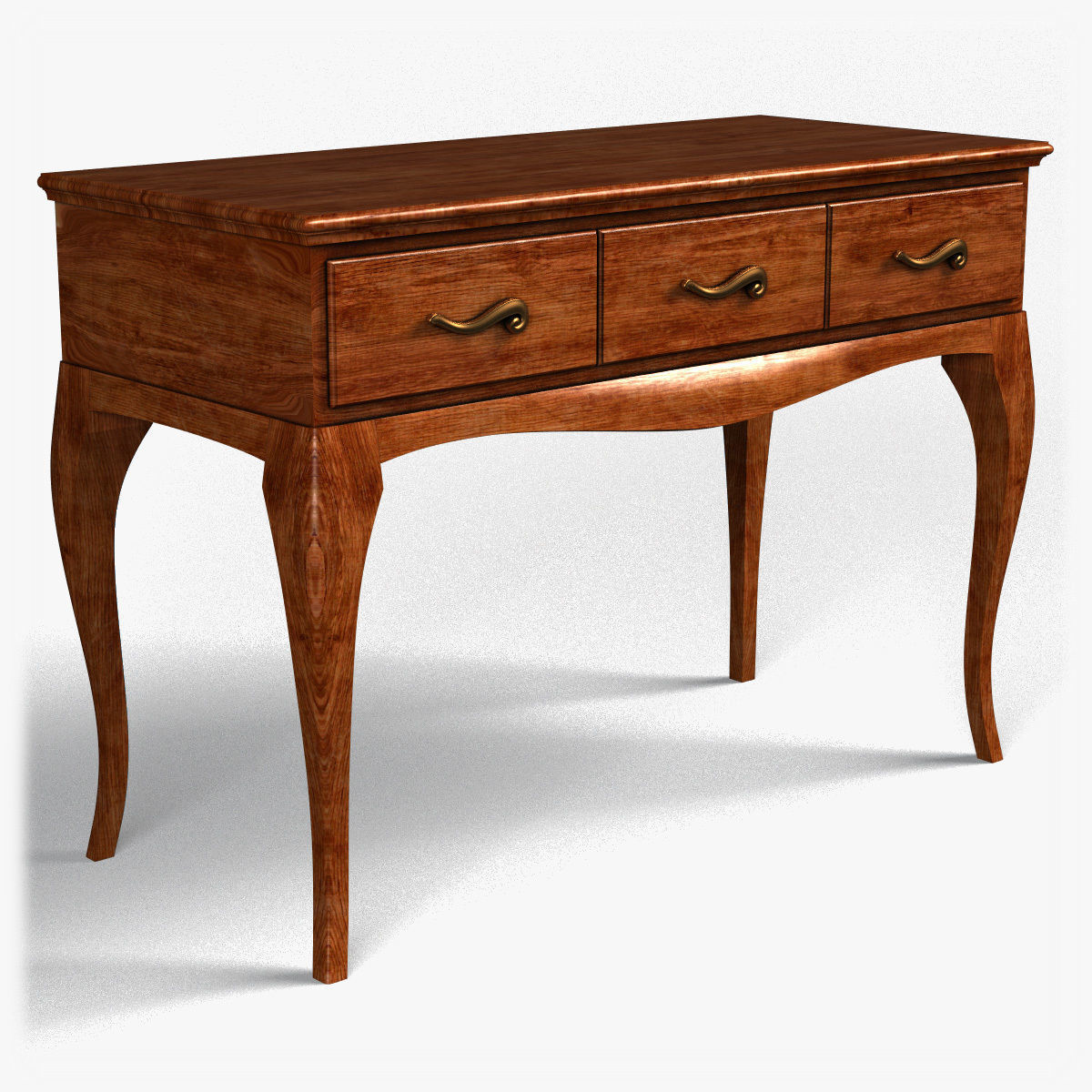 Table0016 console table with drawers 3D model_8