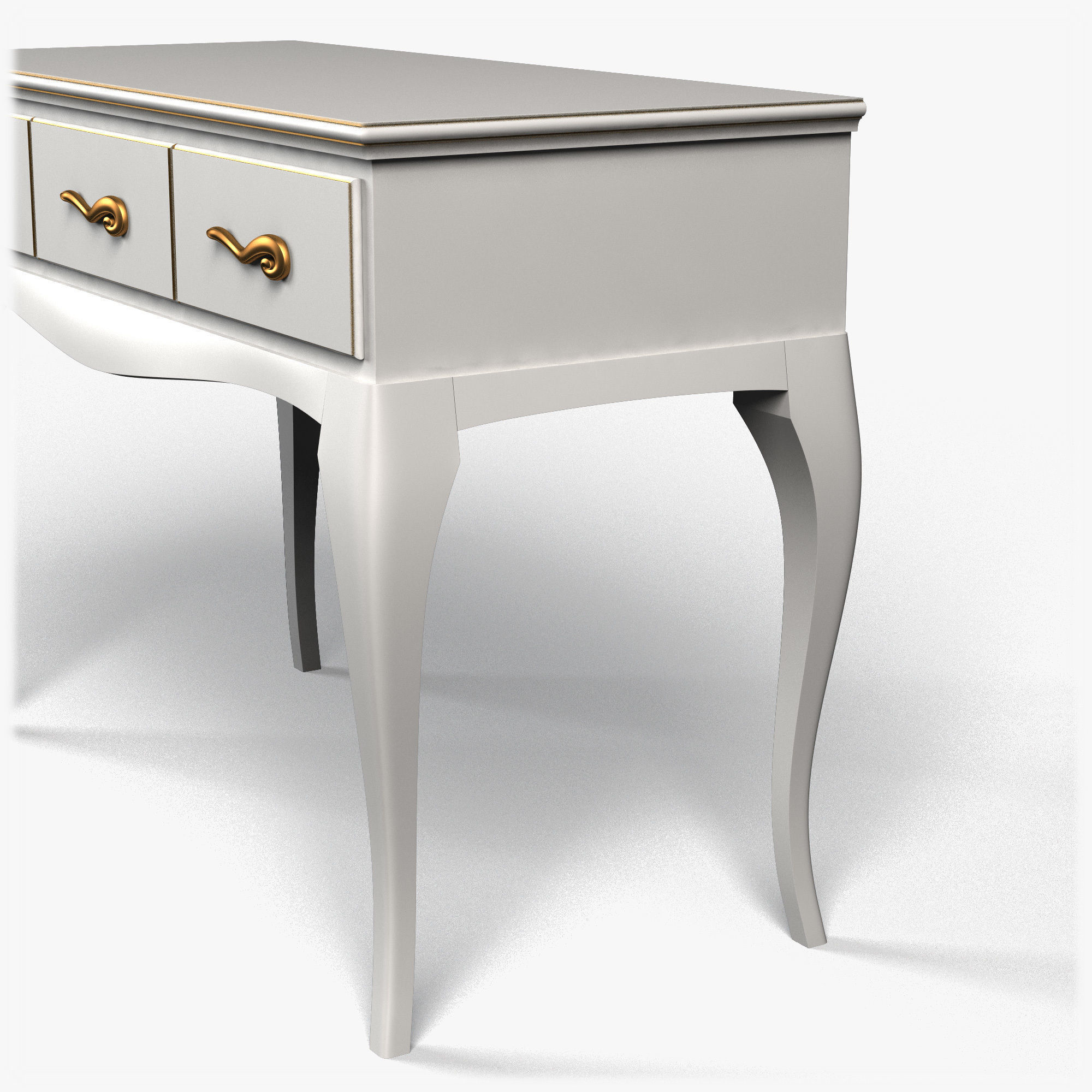Table0016 console table with drawers 3D model_4