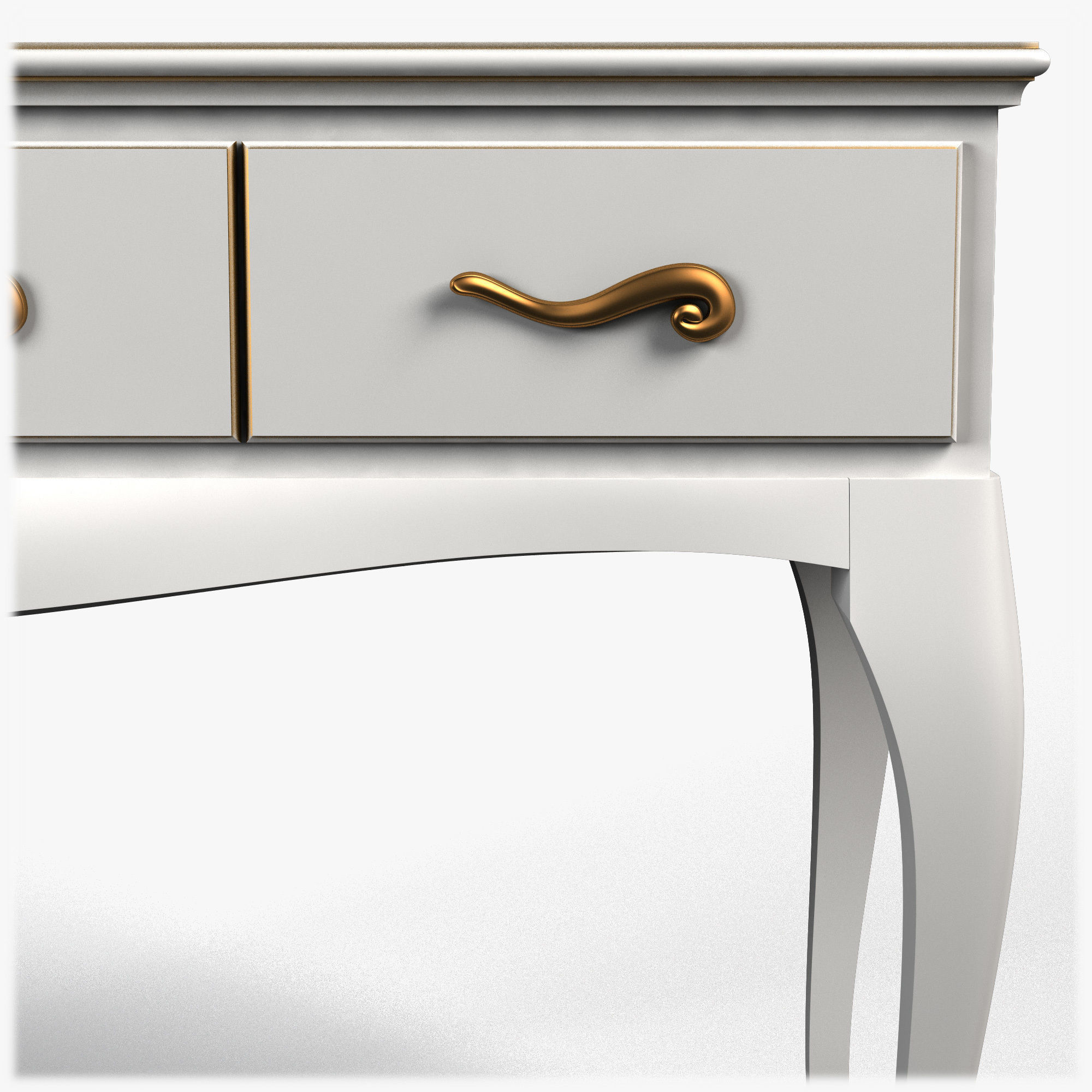 Table0016 console table with drawers 3D model_5