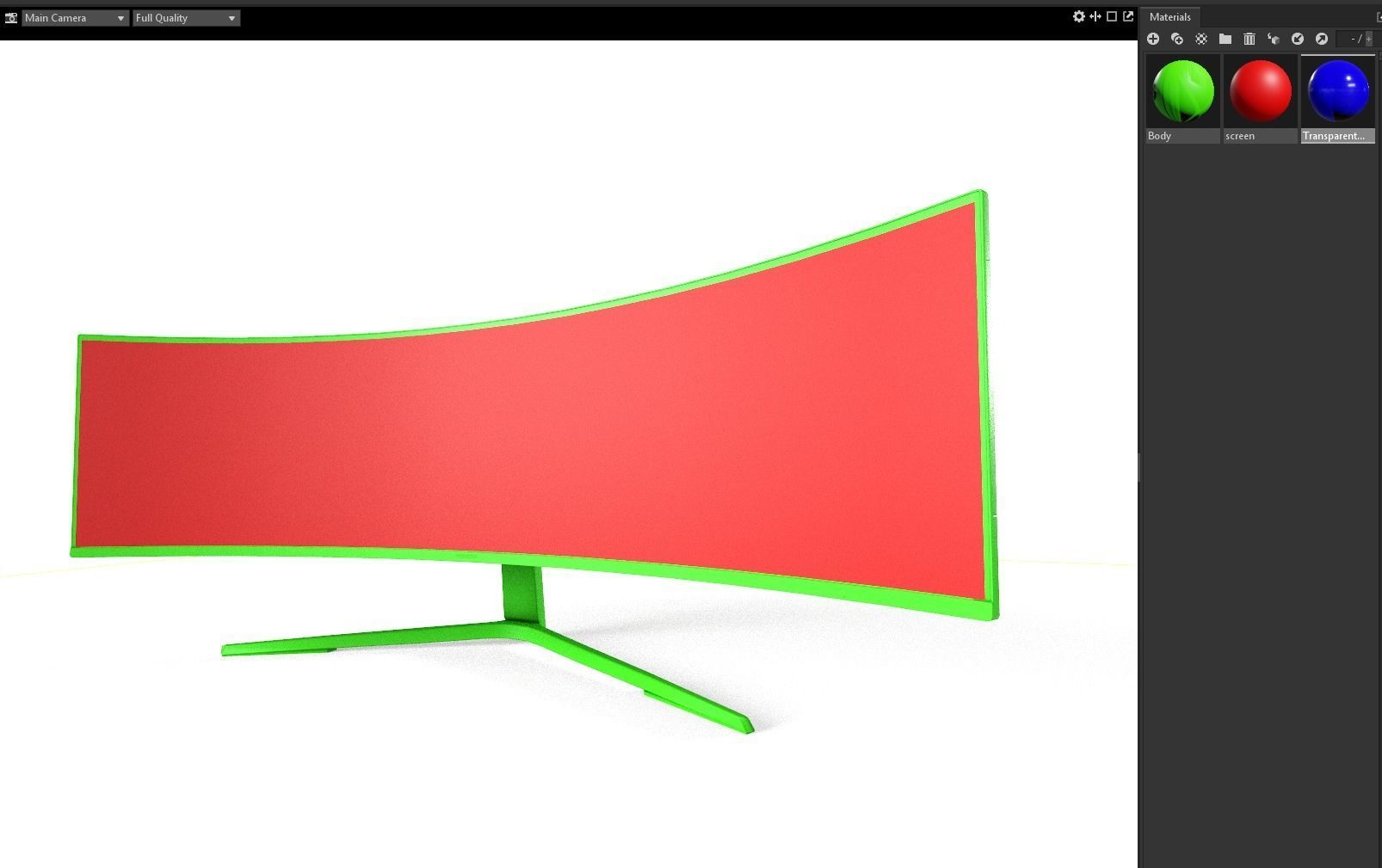 Samsung Odssey Neo G9 49inch curved gaming Monitor Low-poly 3D model_14