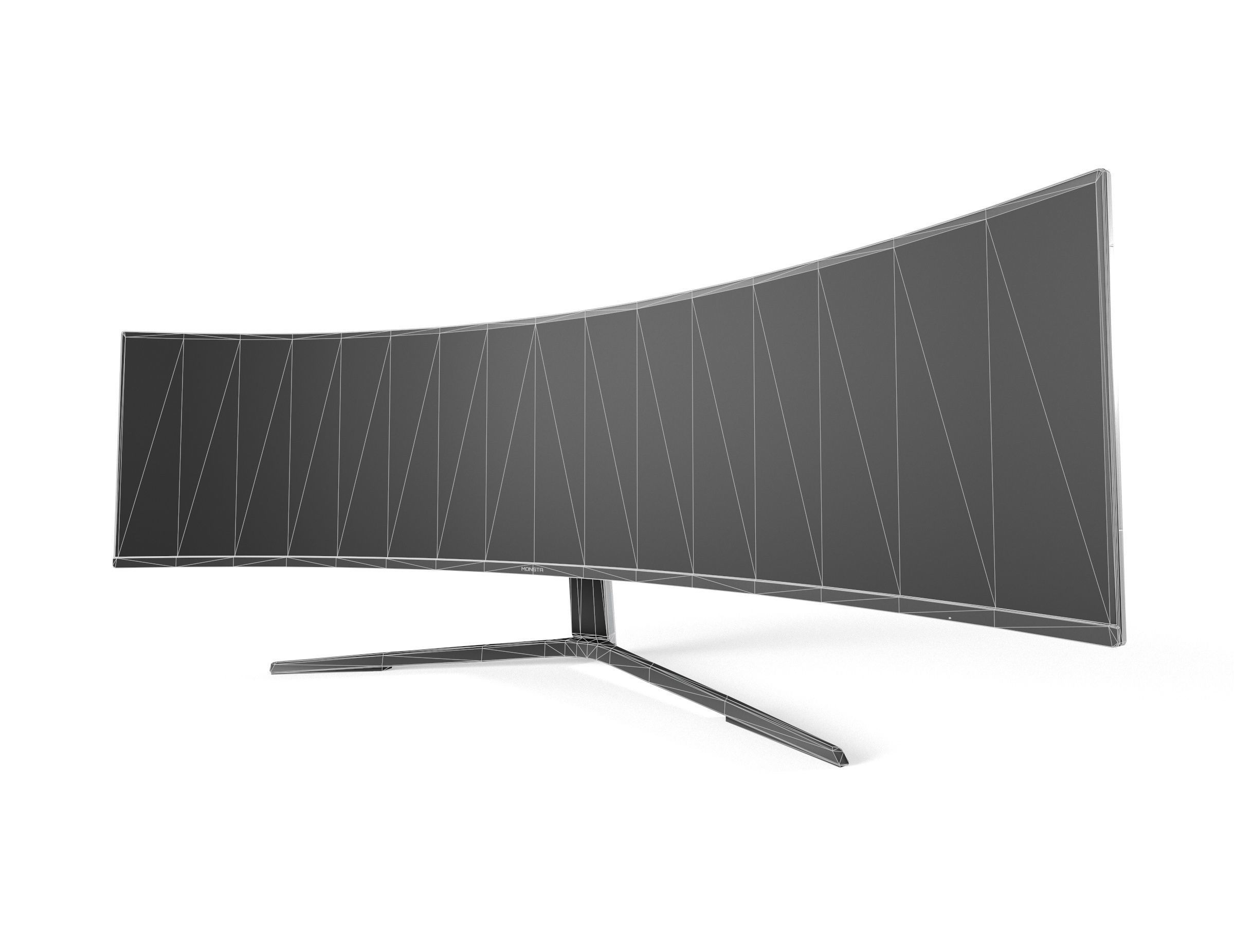 Samsung Odssey Neo G9 49inch curved gaming Monitor Low-poly 3D model_9