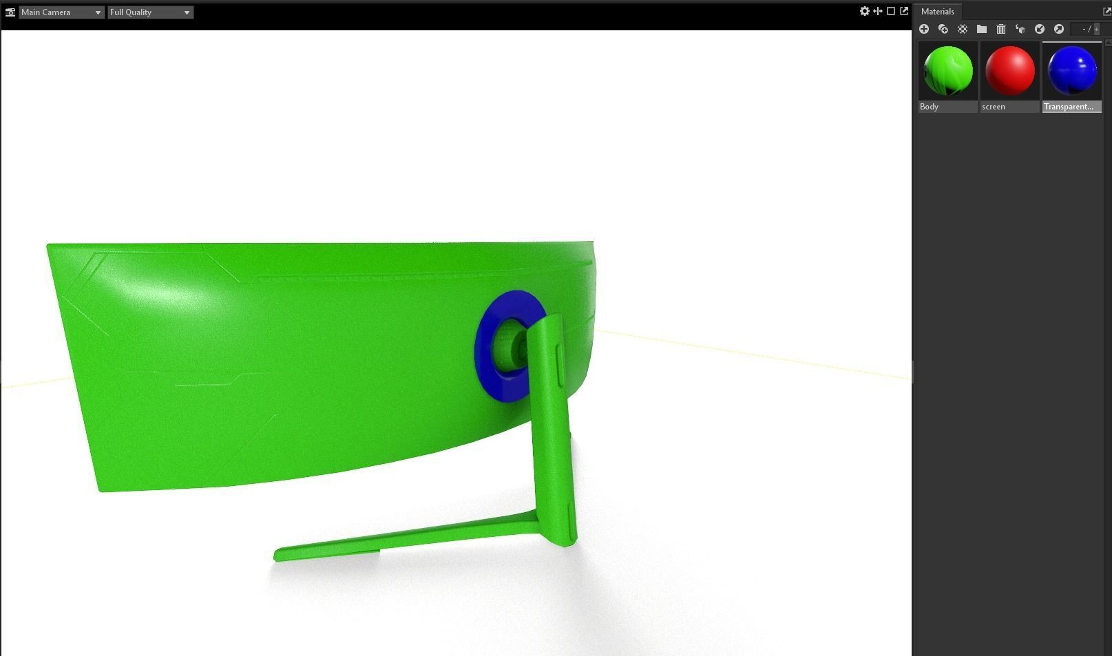 Samsung Odssey Neo G9 49inch curved gaming Monitor Low-poly 3D model_15