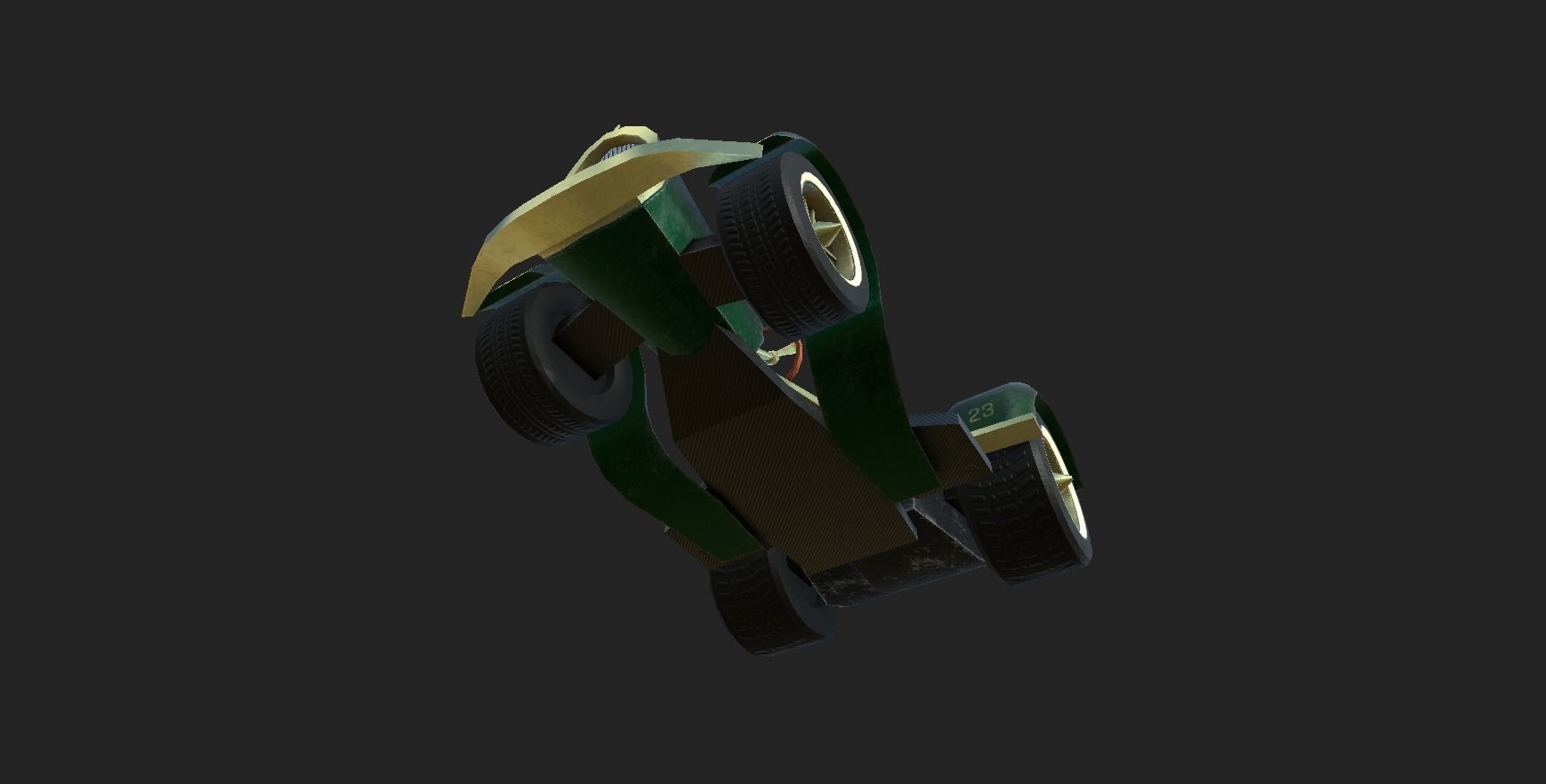 Kart Vehicle 02 - Racing Car - Classic Style Low-poly 3D model_8