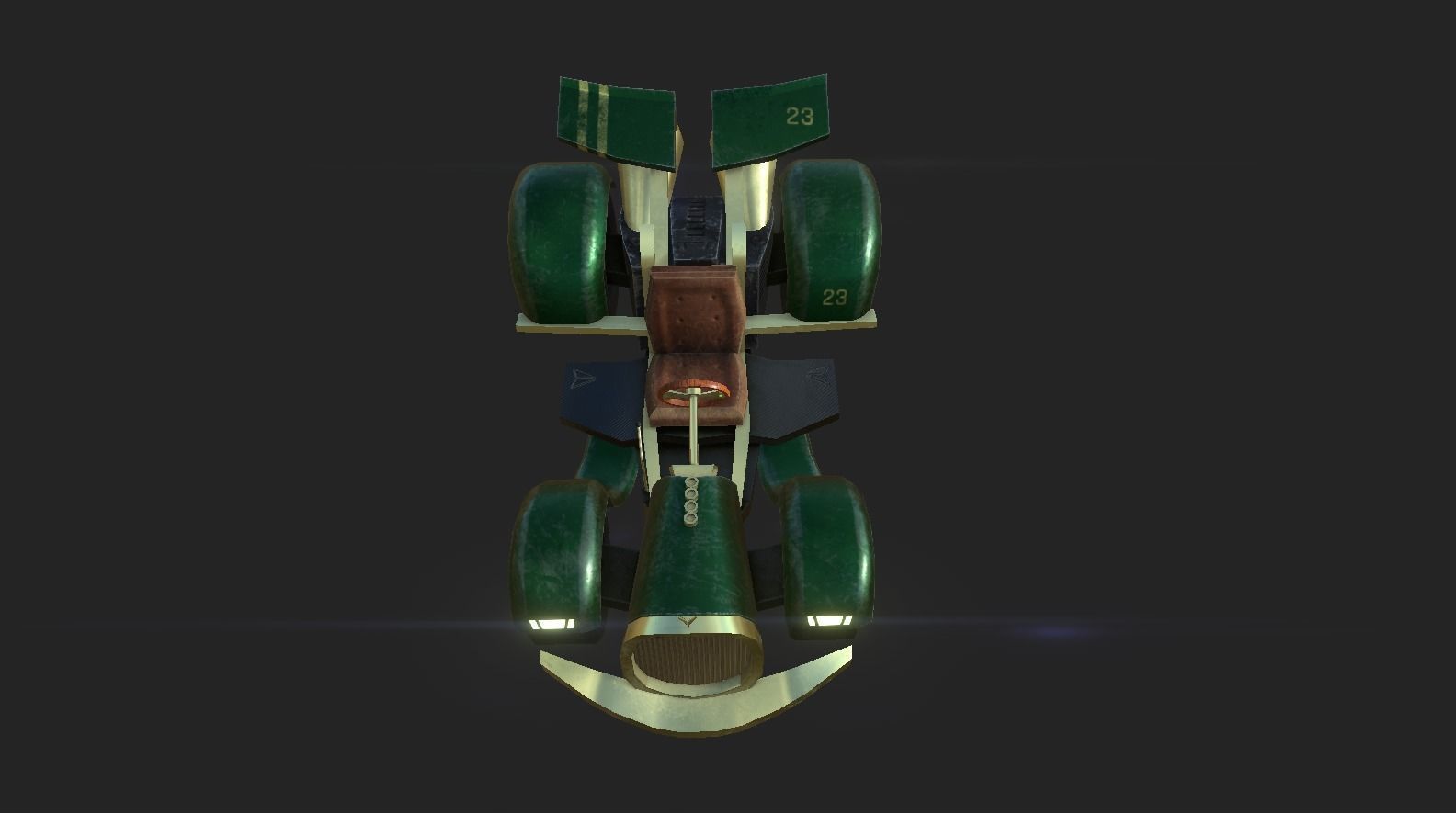 Kart Vehicle 02 - Racing Car - Classic Style Low-poly 3D model_7