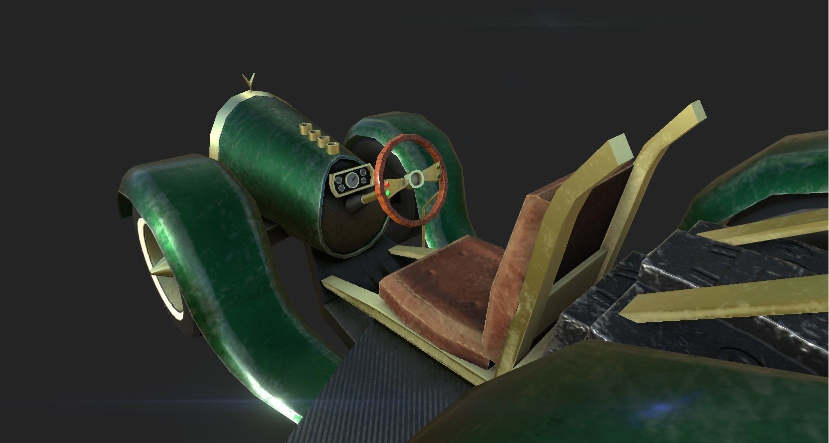 Kart Vehicle 02 - Racing Car - Classic Style Low-poly 3D model_6