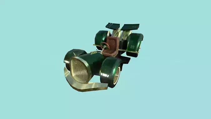 Kart Vehicle 02 - Racing Car - Classic Style Low-poly 3D model