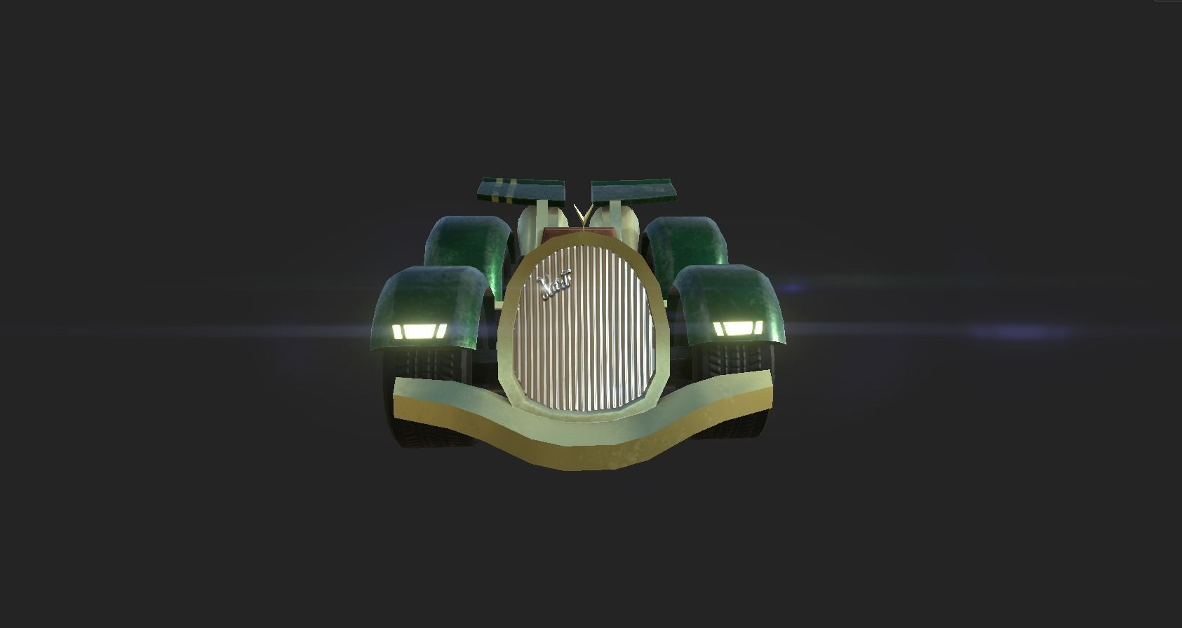 Kart Vehicle 02 - Racing Car - Classic Style Low-poly 3D model_4