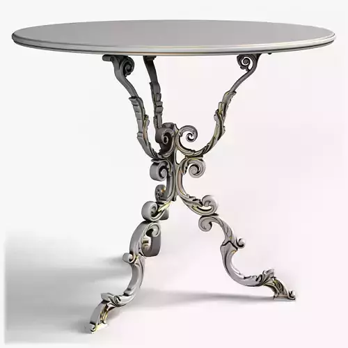 Table0020 ornate table with round top