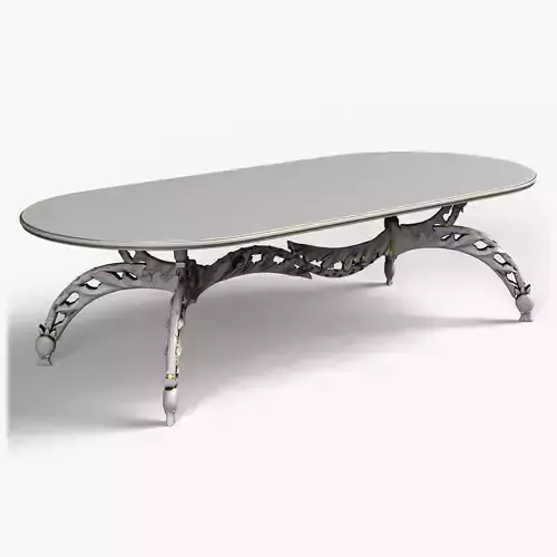 Table0021 coffee table with ornate design