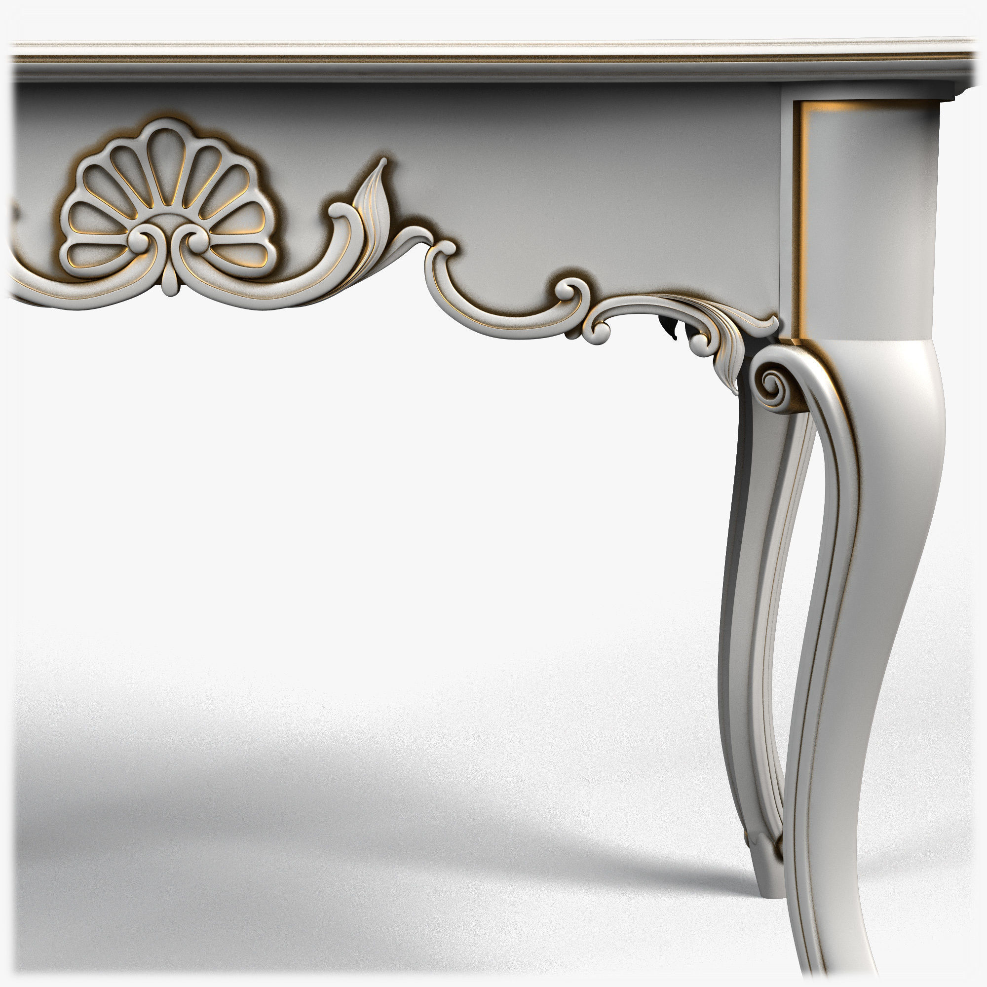 Table0024 ornately carved table 3D model_5