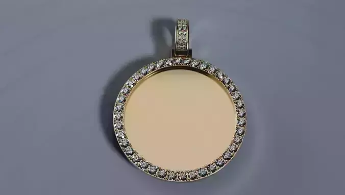 Picture Pendant - 3mm Dia Stones  - LARGE 3D print model