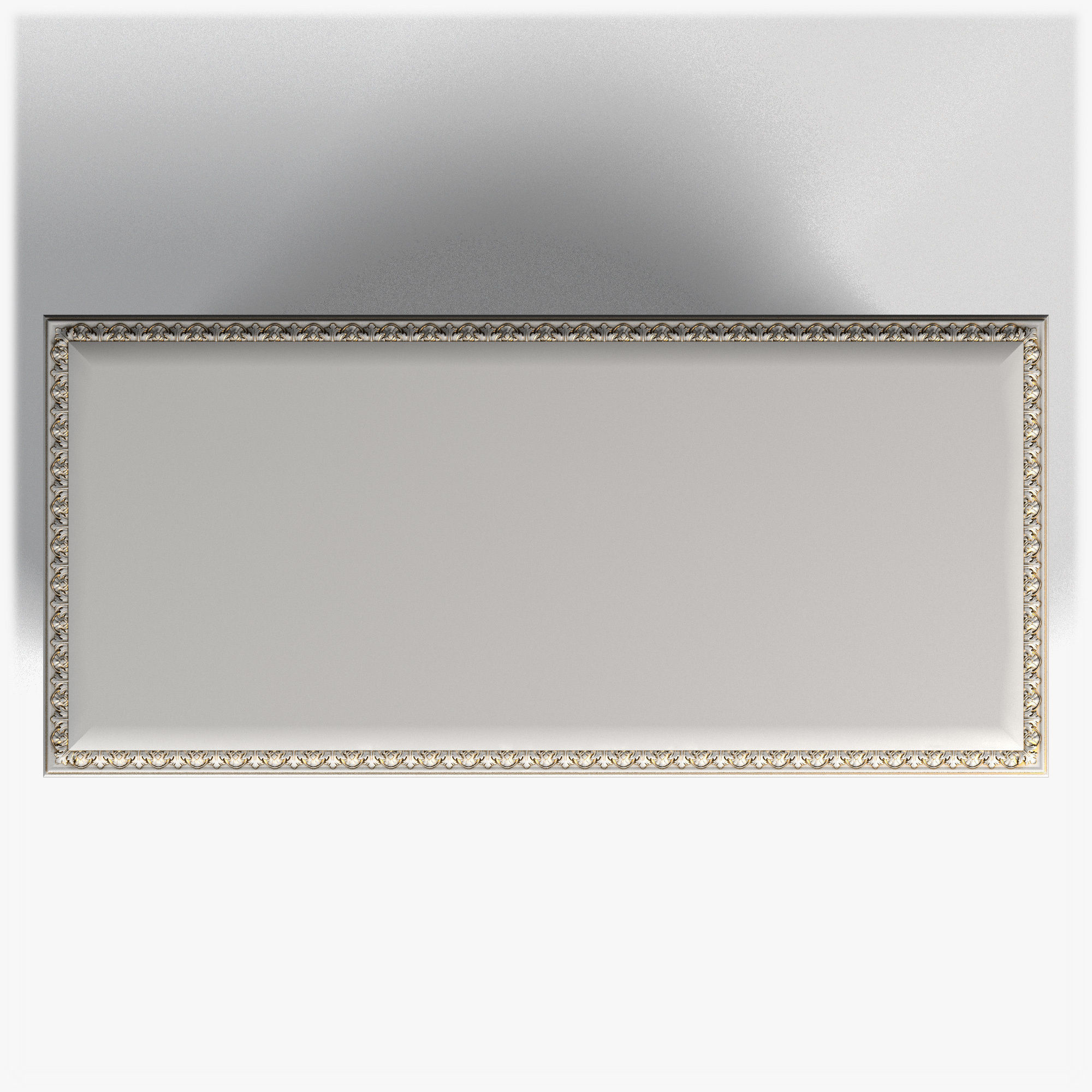 Table0026 ornate desk with gold trim 3D model_1