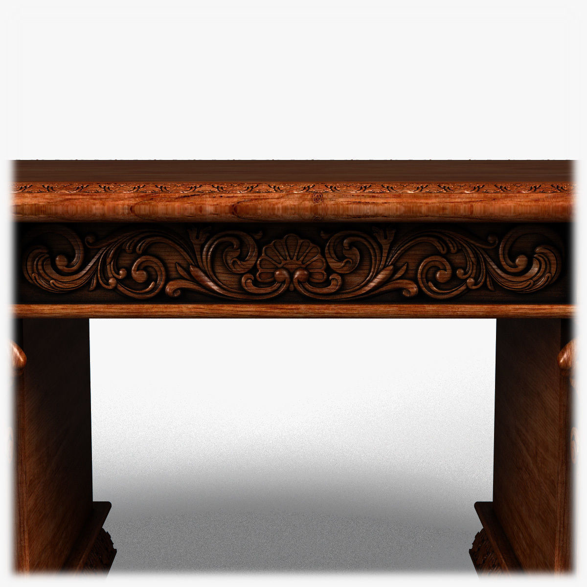 Table0026 ornate desk with gold trim 3D model_14