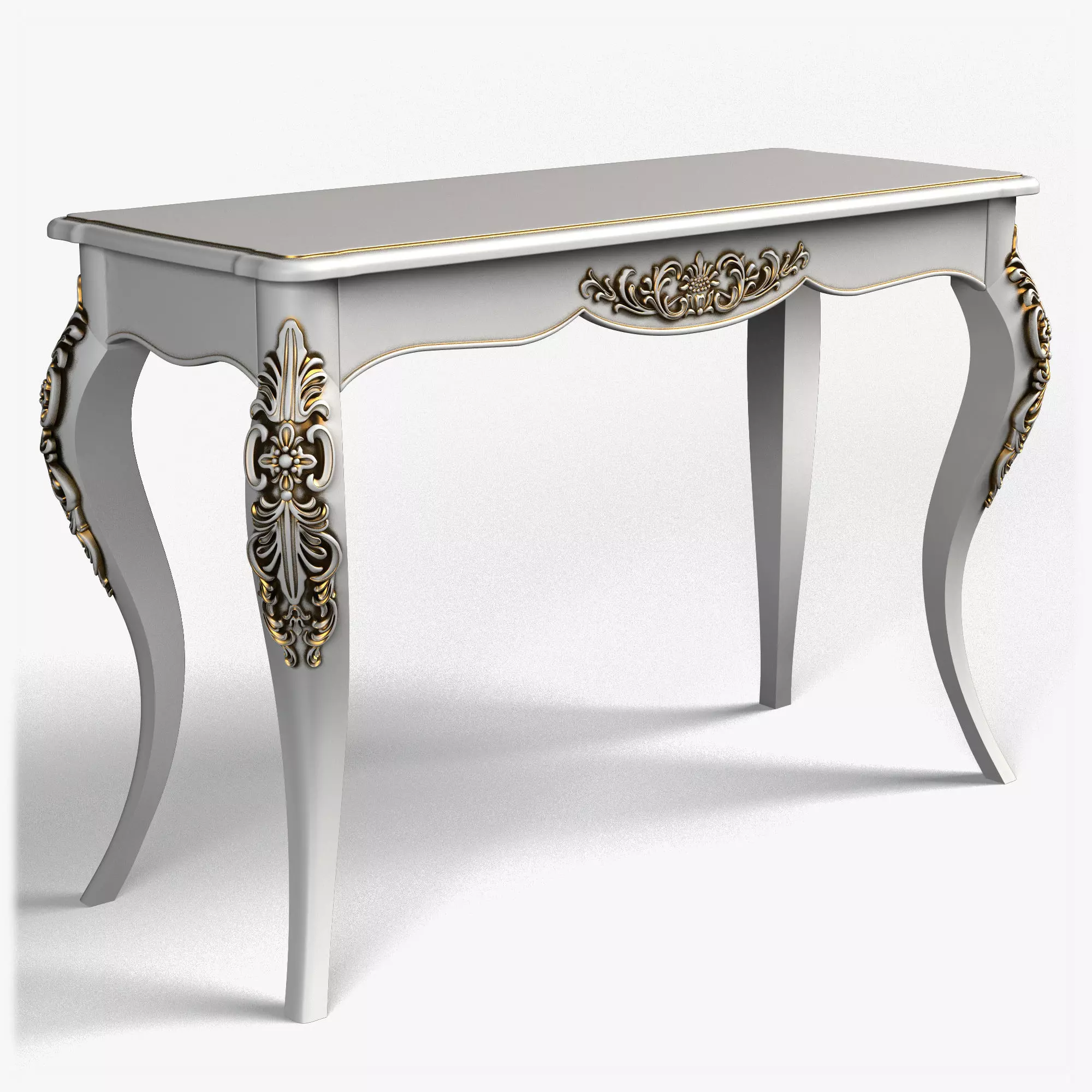 Table0027 ornate console table gold 3D model_0