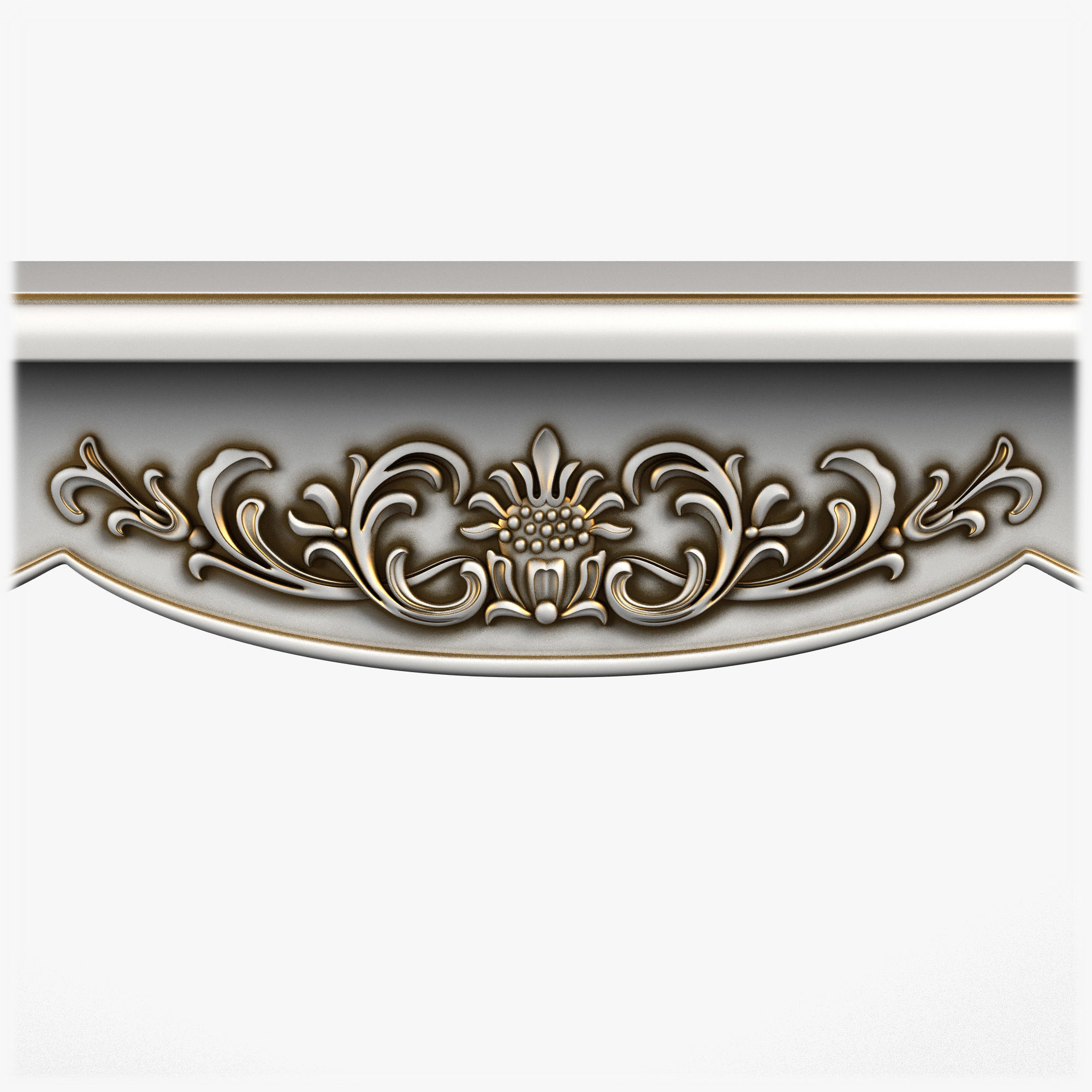 Table0027 ornate console table gold 3D model_5